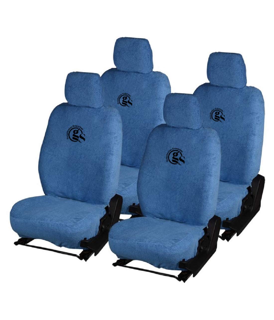 Gursudarshan GS Cotton Towel Car Seat Cover for Maruti Swift Dzire (Blue)