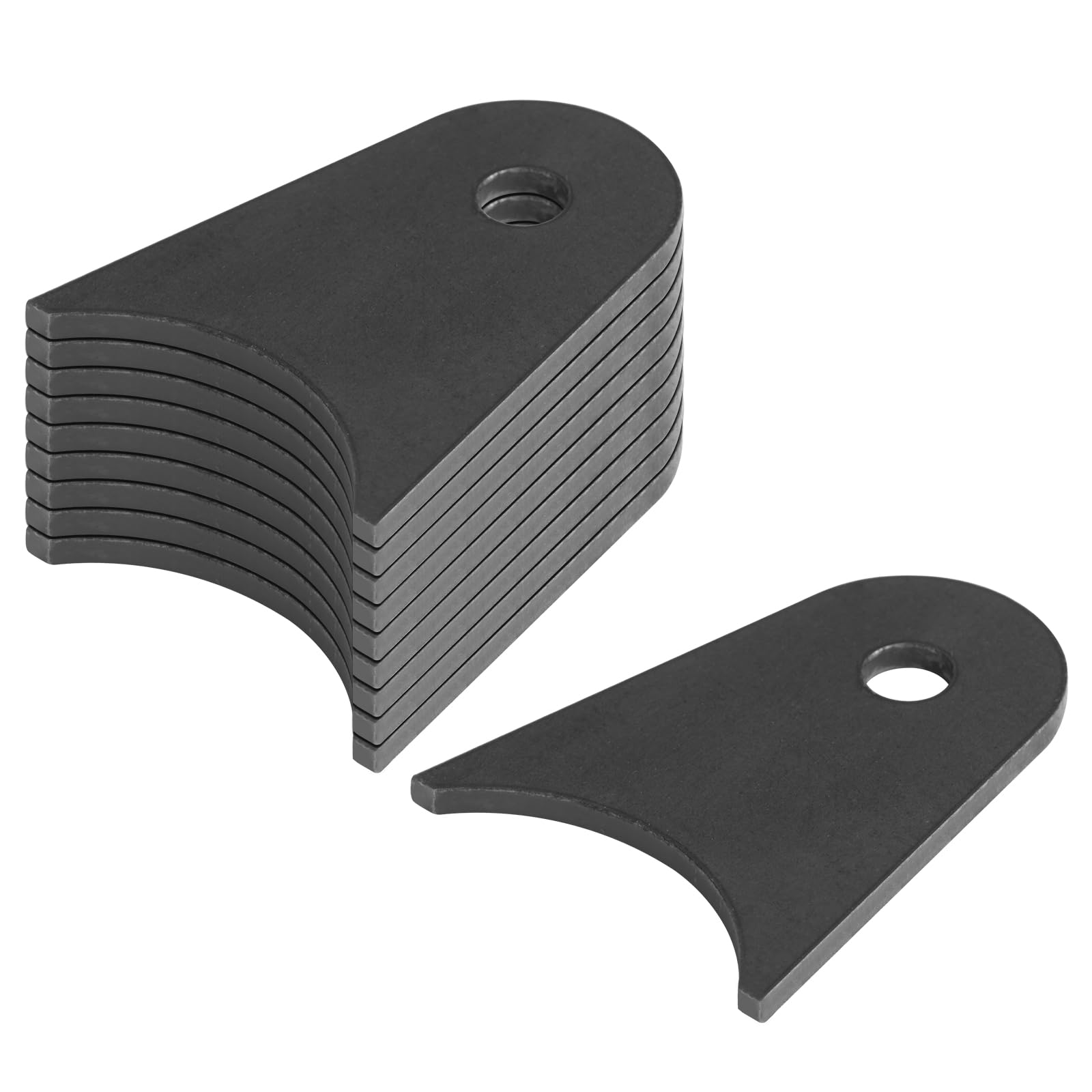 heneng 10 Pcs Weld on Tabs for 3 Axle Tube, 1/2 Hole, 3/16 Thick, Axle Tube Shock Tabs