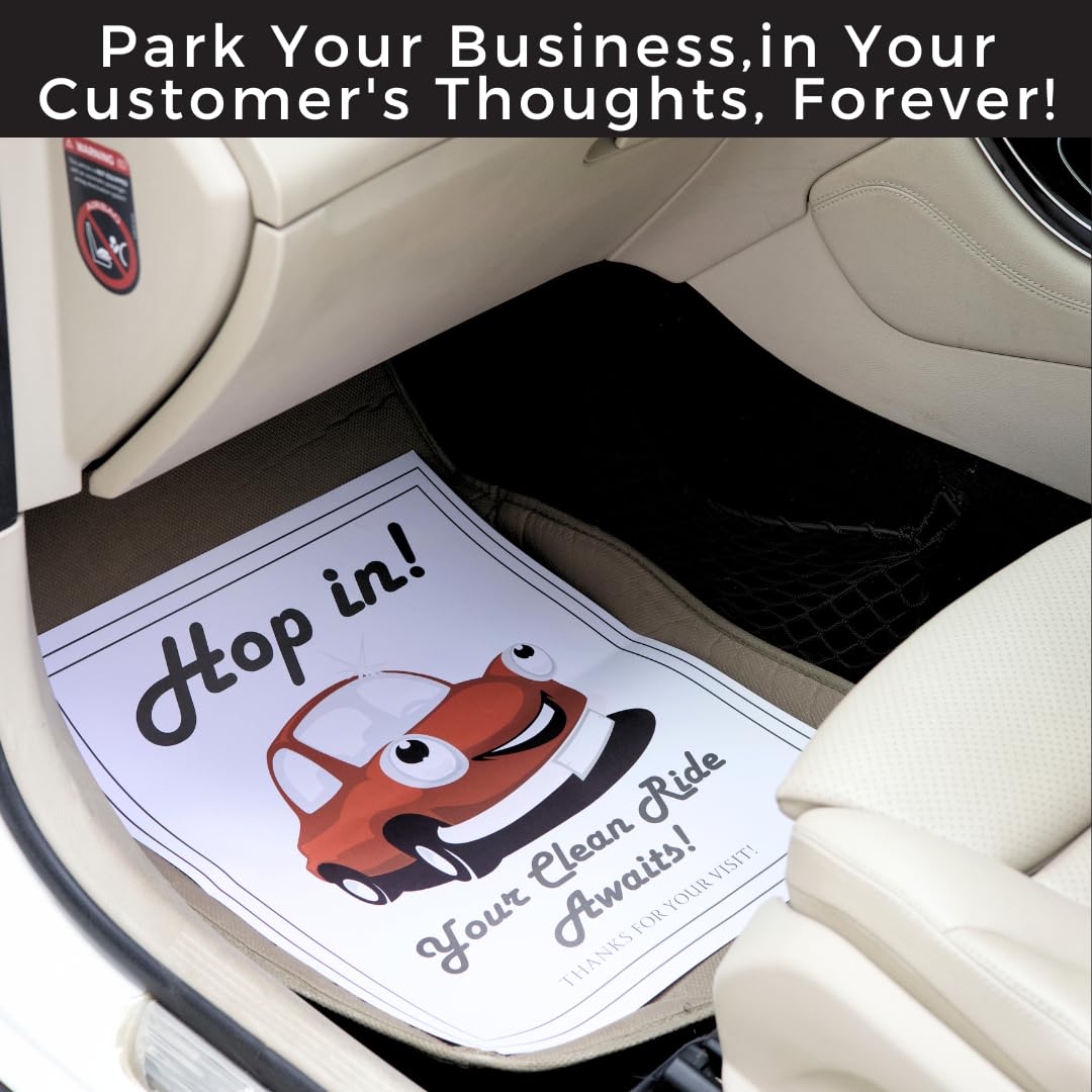 100 Paper Floor Mats for Cars Detail - Disposable Floor Mats for Cars - Paper Car Floor Mats for Detailing - Car Floor Mat Prote