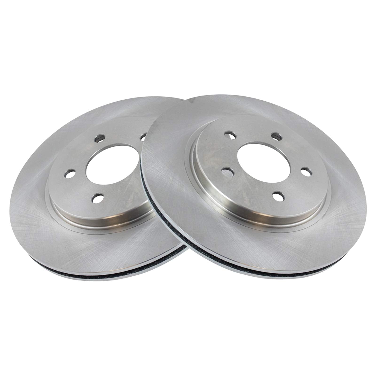 TRQ Rear Brake Pad & Rotor Kit Brake Pads Brake Rotor Ceramic Compatible with 2005-2014 Ford Mustang