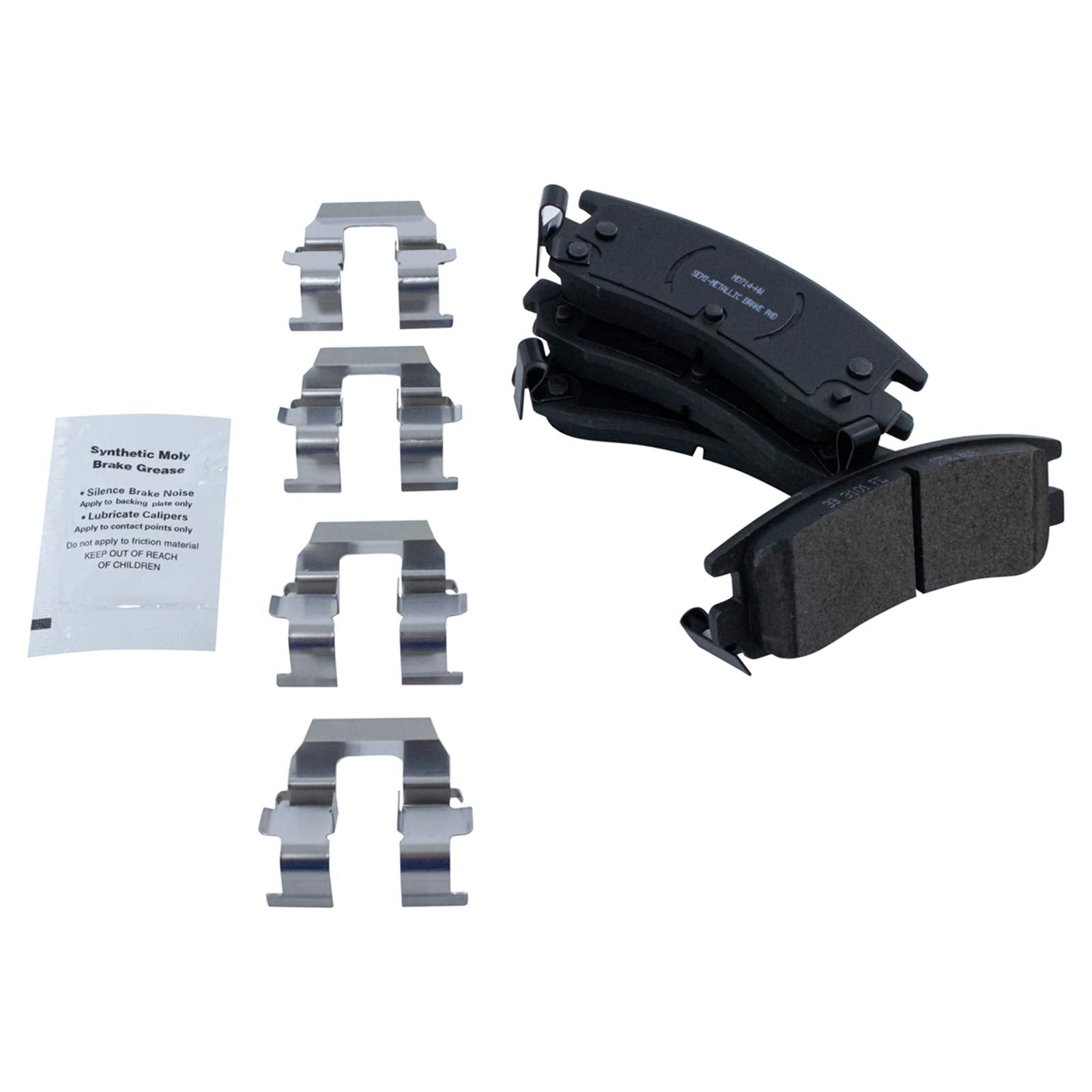 Trq Rear Brake Pad & Rotor Kit Brake Pads Brake Rotor Semi-Metallic Compatible With 2003-2005 Buick Park Avenue 2000-2005 Cadill