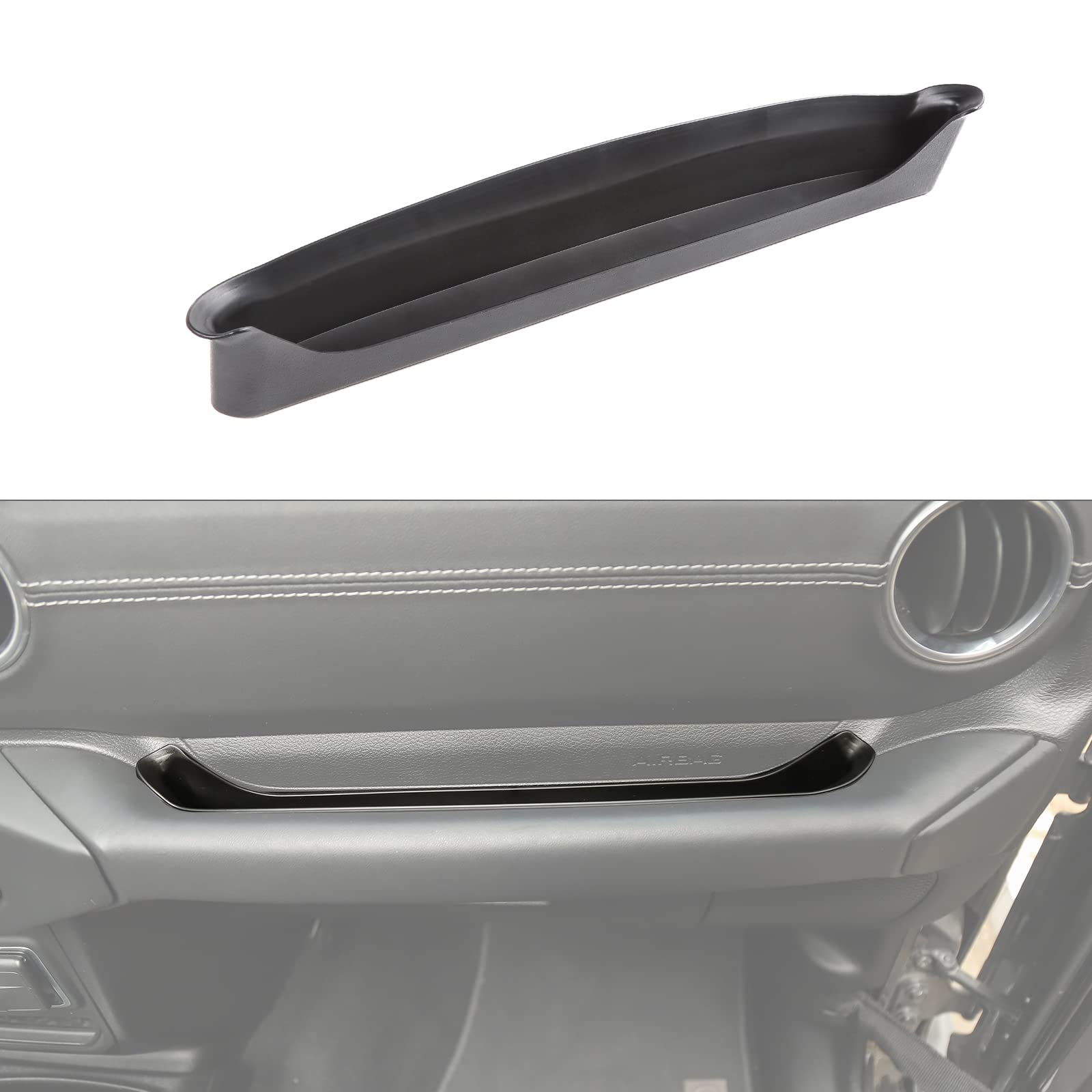 Voodonala for Jeep JL JT GrabTray Passenger Storage Tray Organizer Co-pilot Grab Handle Box Bin Assistant Handle Compartment for