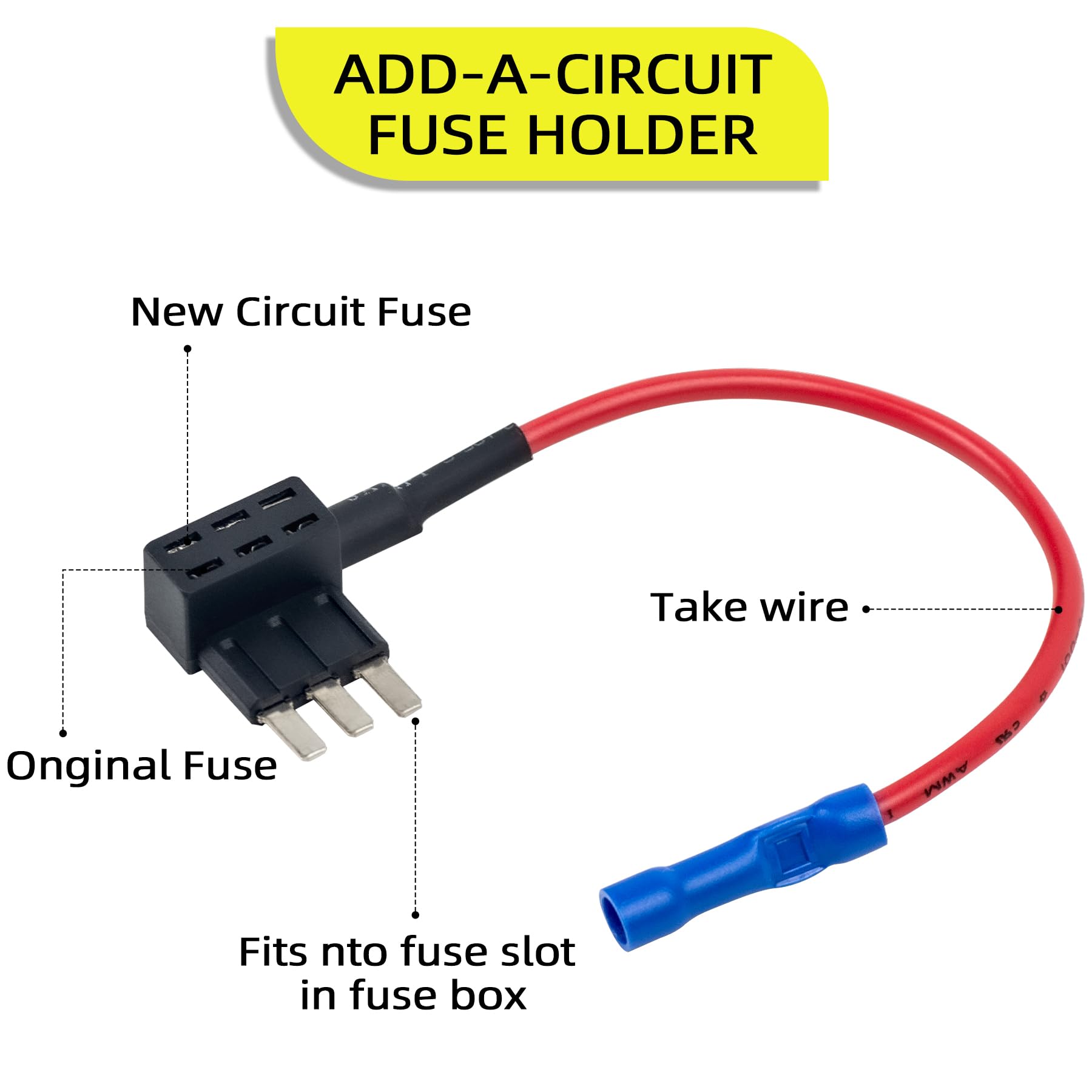 Sinbrlai 2Pcs Micro3 Atm Add A-Circuit Fuse Tap Link, 3 Atm Micro 3 Fuse Tap For Cars, Trucks, Boats