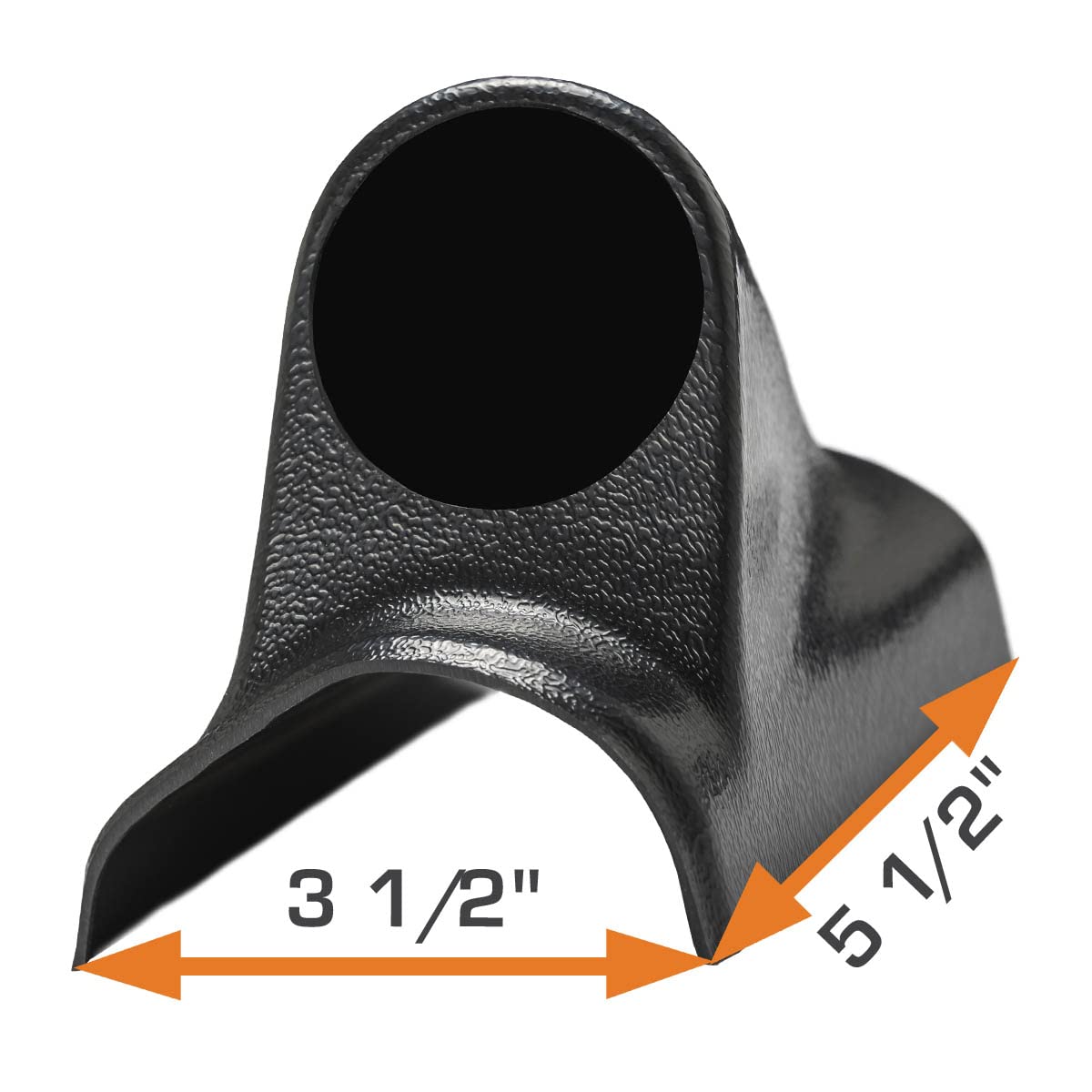 GlowShift Universal Black Single Pillar Gauge Pod - Fits Any Make/Model - ABS Plastic - Mounts (1) 2-1/16'' (52mm) Gauge to Vehi