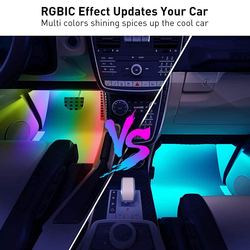 Govee RGBIC Interior Car Lights - Smart App Control, Music Sync, DIY Mode, Model H6119, LED for Cars, Trucks, SUVs