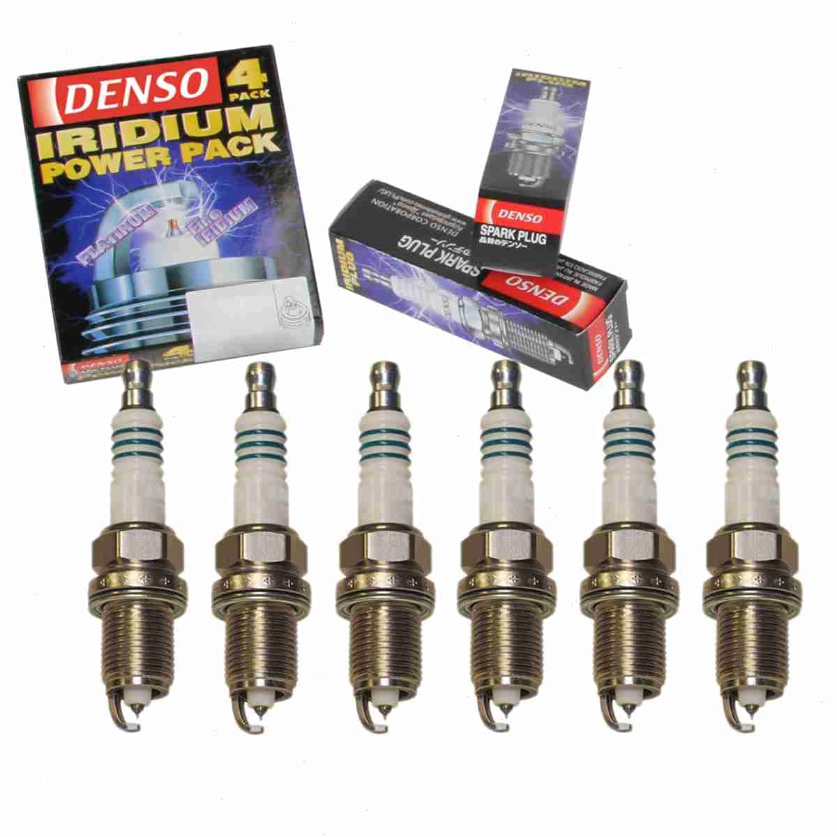 6 pc DENSO Iridium Power Spark Plugs compatible with Acura MDX 3.5L V6 2001-2006