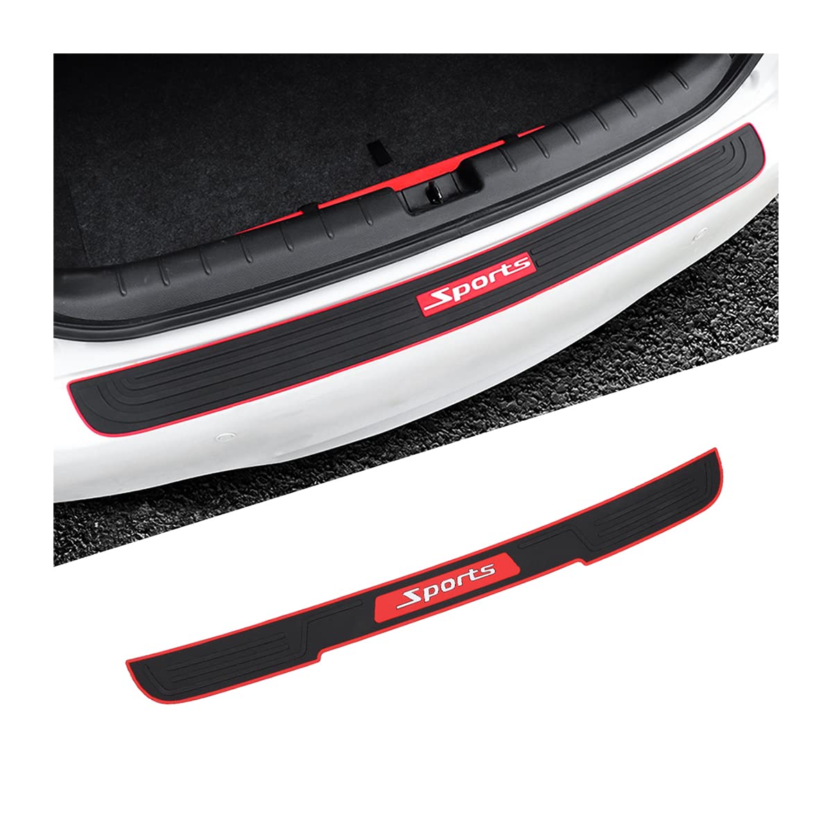 Rear Bumper Guard Protector For Car, Universal Black Rubber Scratch-Resistant Non-Slip Trunk Door Protector For Most Cars, Car E