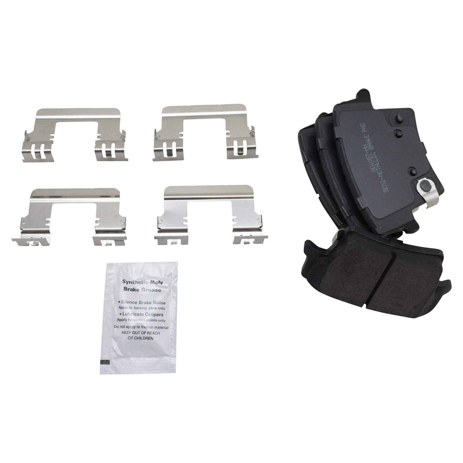 Trq Rear Brake Pad & Rotor Kit Brake Pads Brake Rotor Semi-Metallic Compatible With 2005-2021 Chrysler 300 2009-2021 Dodge Chall