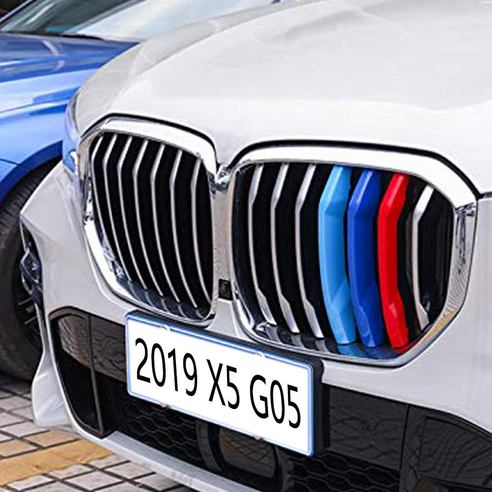 Lanyun Compatible With 2019 2020 2021 2022 2023 Bmw X5 G05 Grill Accessories M Color Grill Insert Trims Grill Stripes Compatible