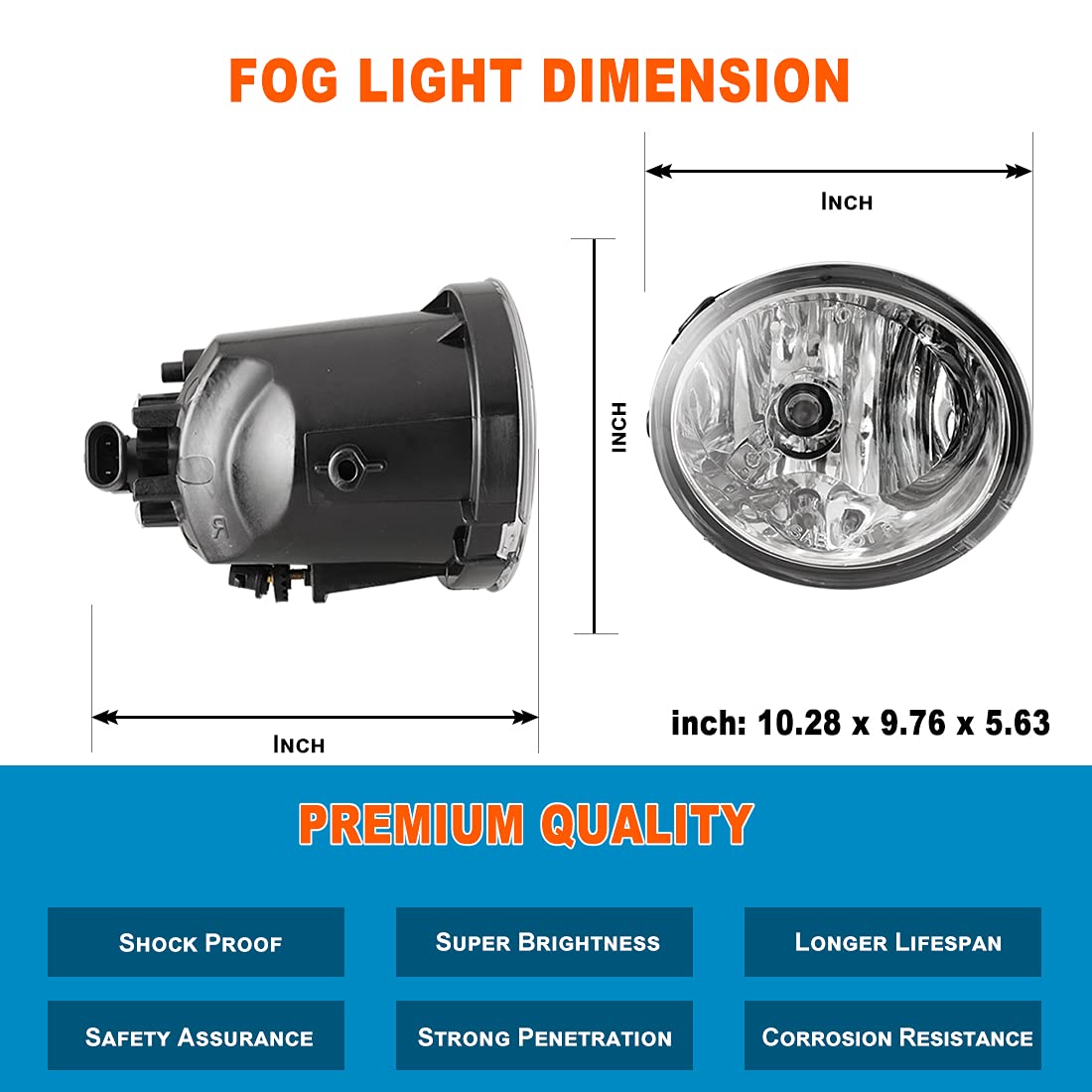 Nixon Offroad Fog Light Set for 2001-2007 Toyota Sequoia & 2000-2006 Tundra, Clear Lens, Includes Bulbs, Wiring Kit & Switch