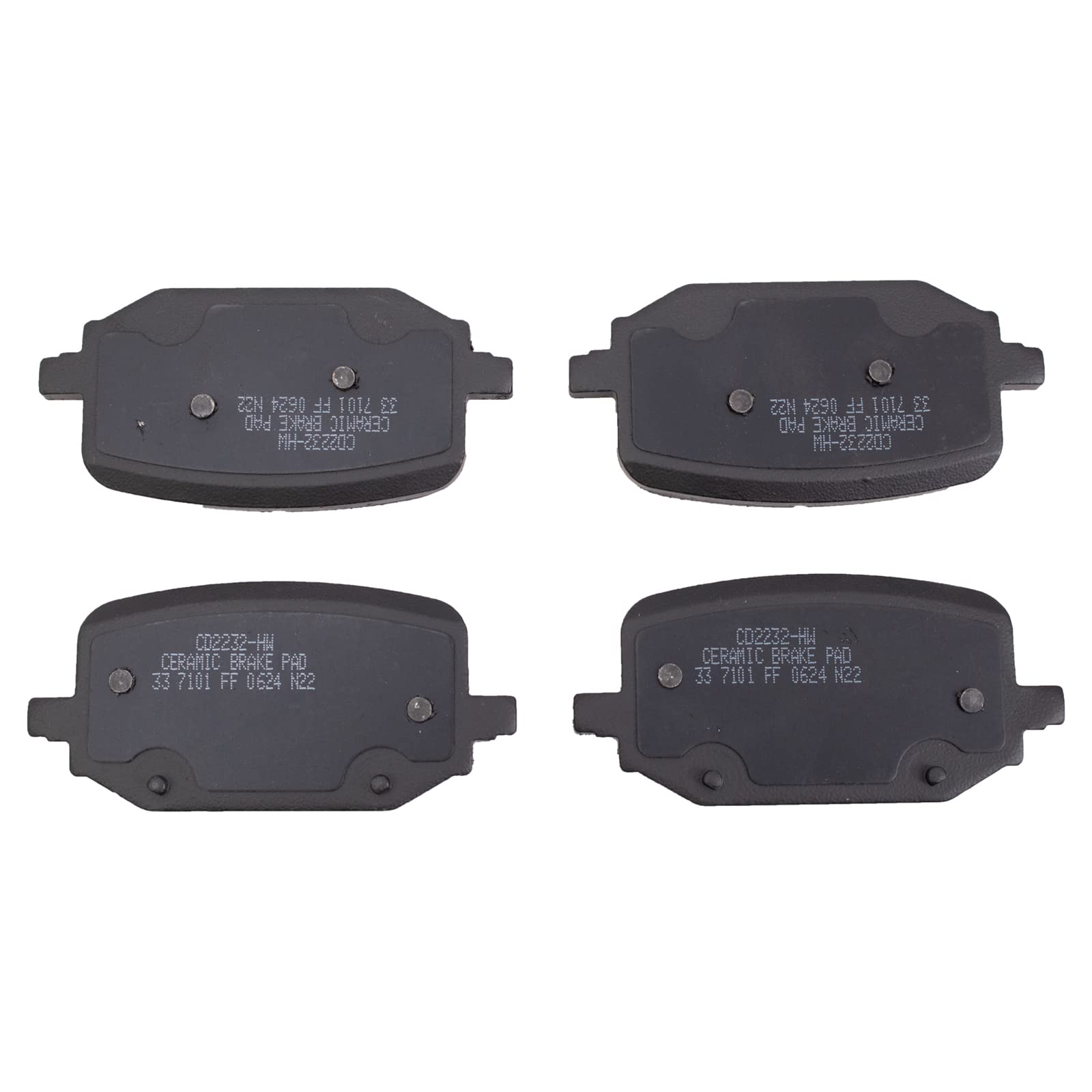TRQ Rear Brake Pads Ceramic Compatible with 2020-2022 Ford Explorer Lincoln Aviator