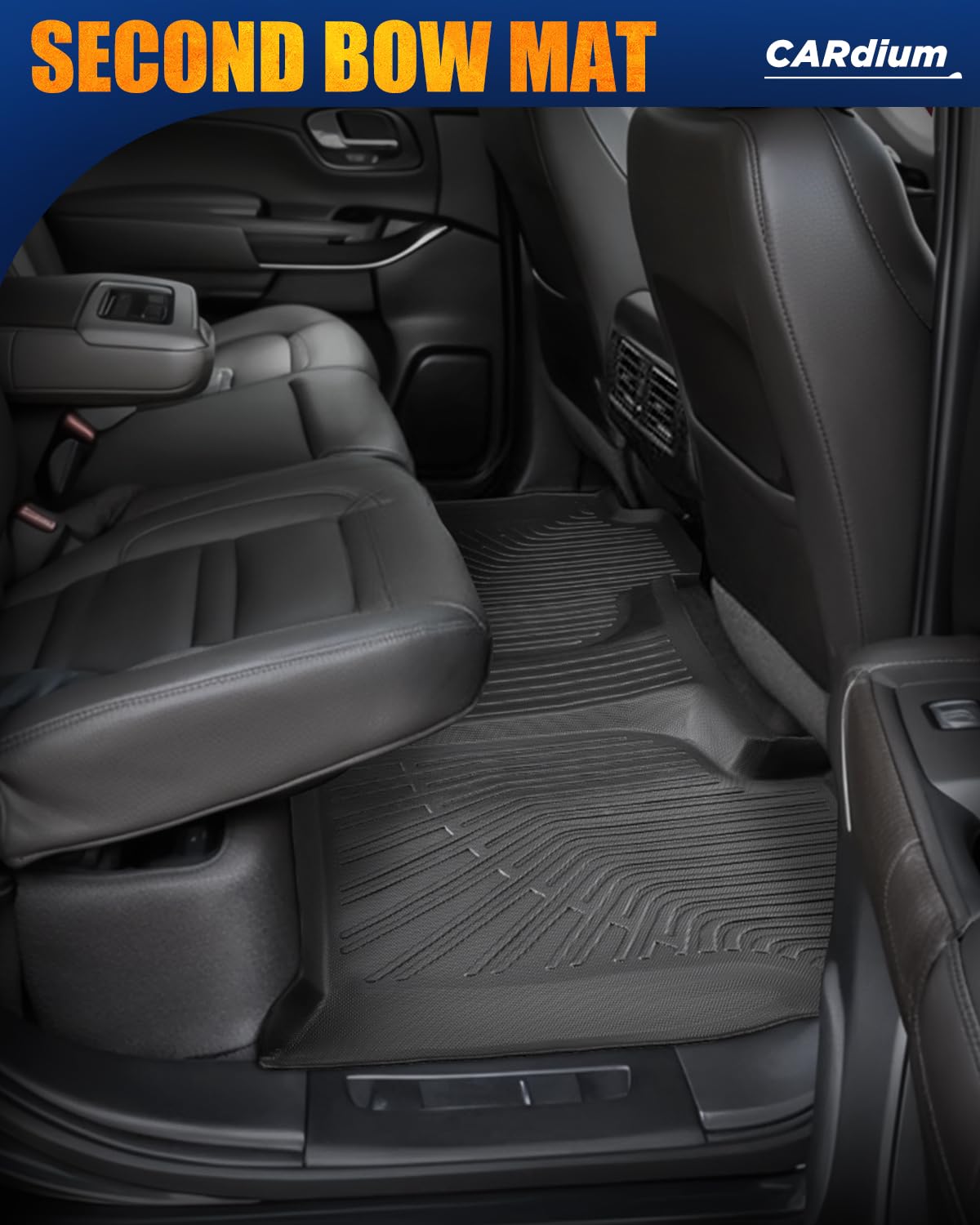 All Weather Floor Mats | for Chevy Silverado/for GMC Sierra 2025 2024-2019 | Crew Cab Only | Front & Backseat Truck Liners | 150