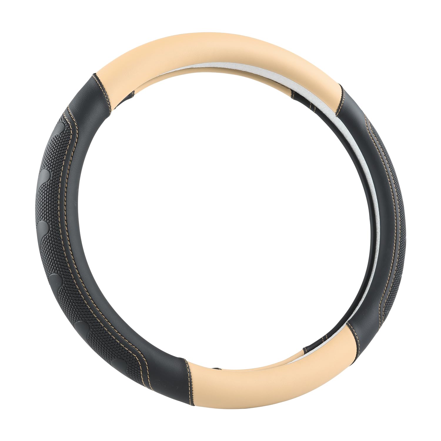 Giant Panda Car Steering Wheel Cover For Toyota Rav4,Camry,Highlander,Corolla,Prius,Tacoma,Standard Size - Black+Beige