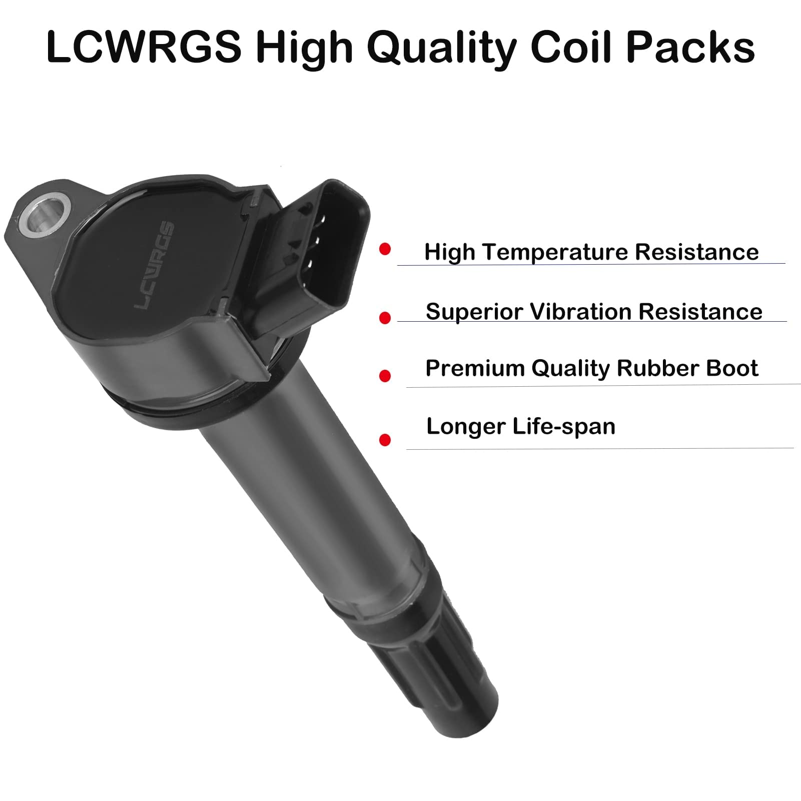 Set Of 6 Ignition Coil Pack For 3.5L V6 Toyota Sienna Avalon Camry Highlander Rav4 Venza Lexus Rx350 Is350 Es350 2007 2008 2009