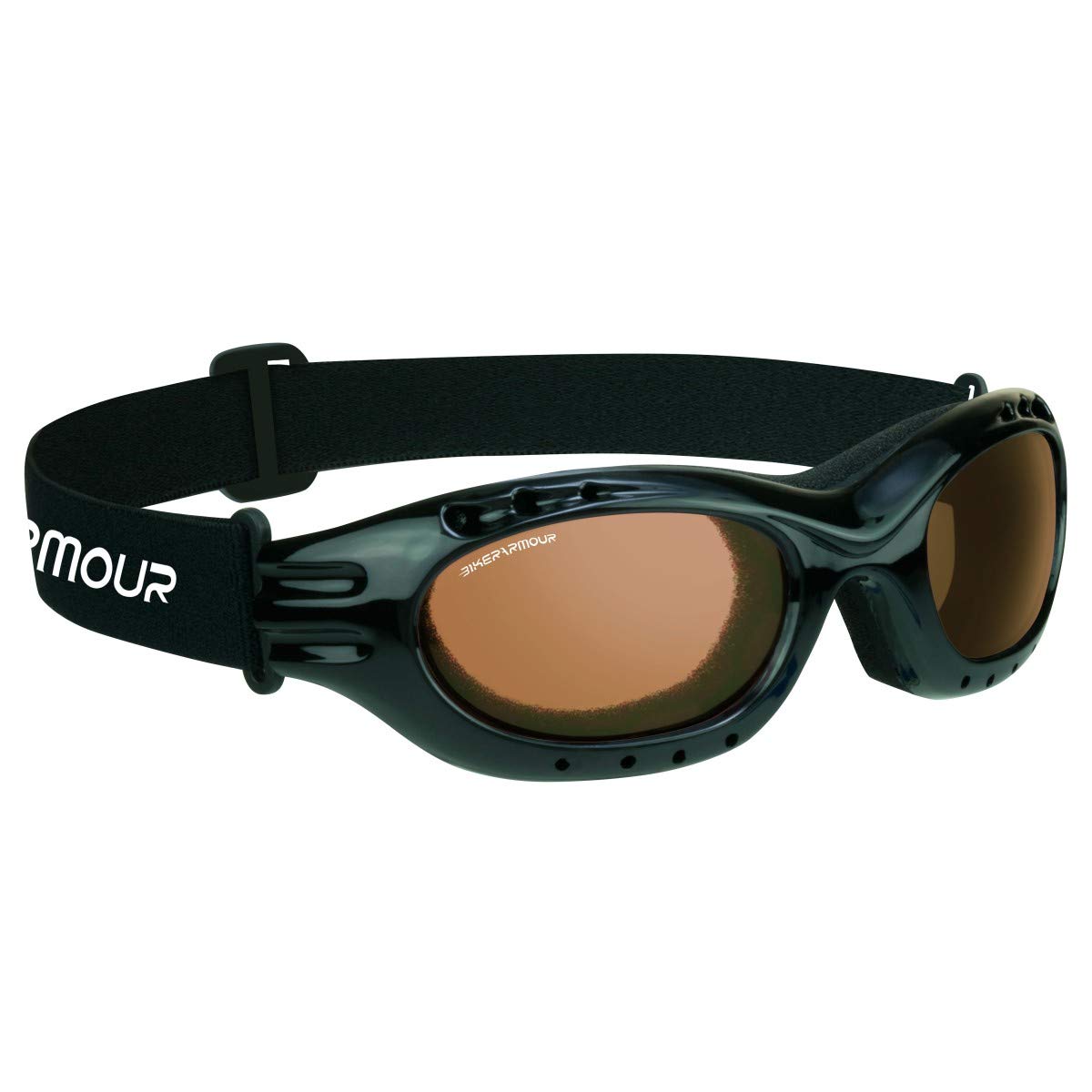 Bikershades Motorcycle Goggles Sunglasses High Definition Blue Light Blocker Foam Cushion Adjustable Strap Ski Sky Diving