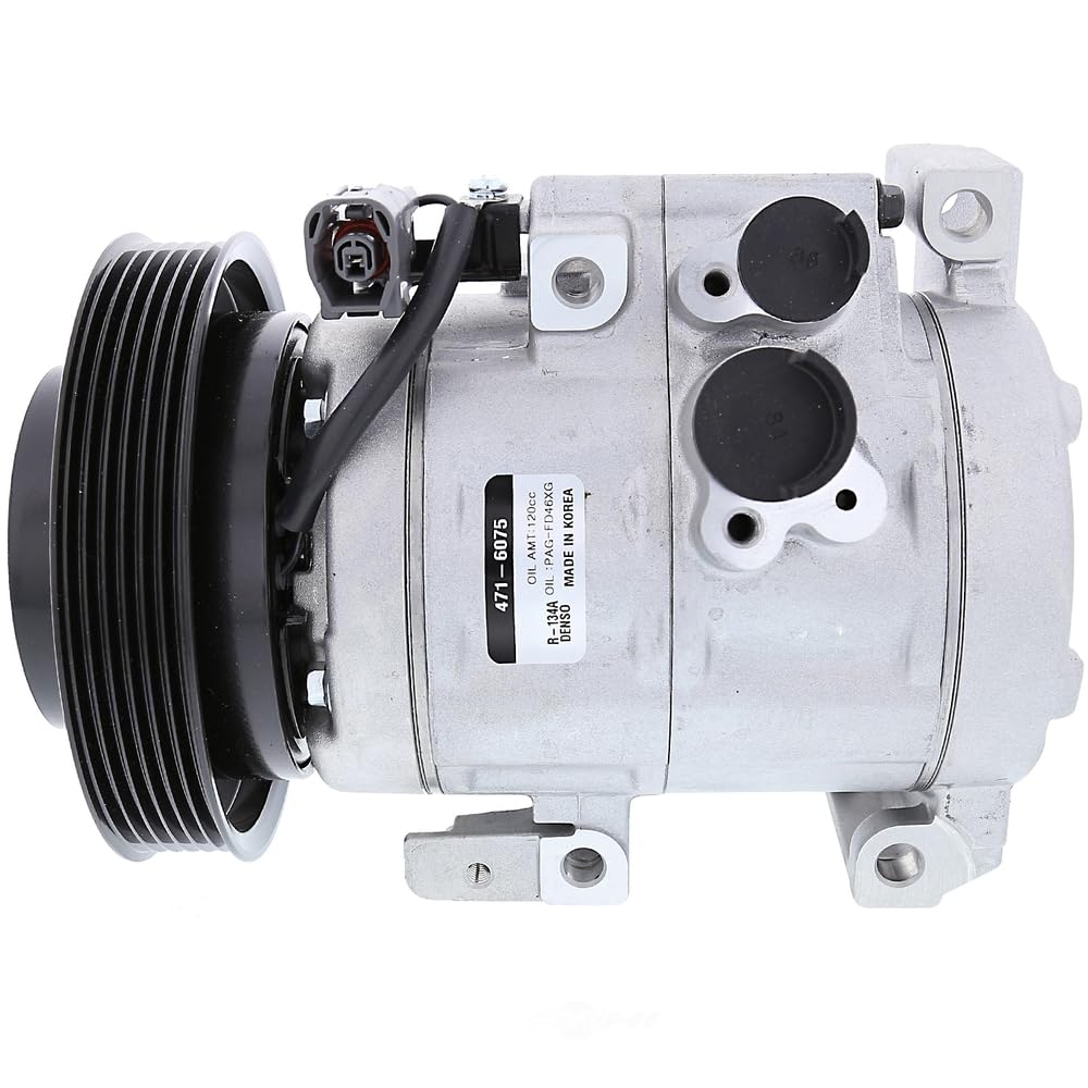 Denso 471-6075 New AC Compressor with Clutch, 1 Pack