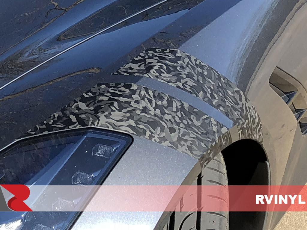 Rvinyl 3M 2080 Series Dual Cast Vinyl Wrap - 1ft x 1ft, Shadow Black, Controltac Adhesive - Car, Rim & Sign Use