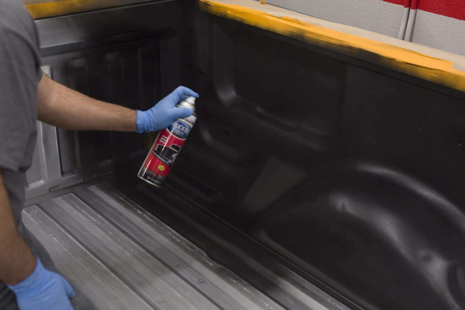 Rust-Oleum 248914-2Pk Truck Bed Coating Spray Paint, 15 Oz, Black, 2 Pack