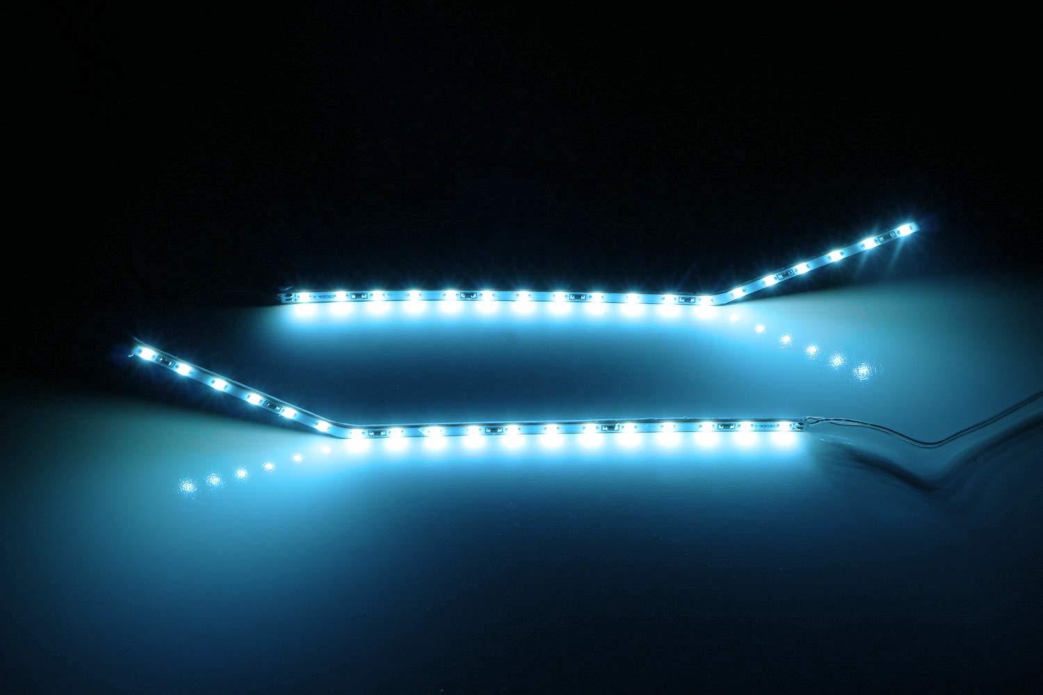 Ijdmtoy Ice Blue Led Background Illumination Kit Compatible With 2017-2021 Ford F250 F350 F450 Super Duty Side Fender Chrome Emb
