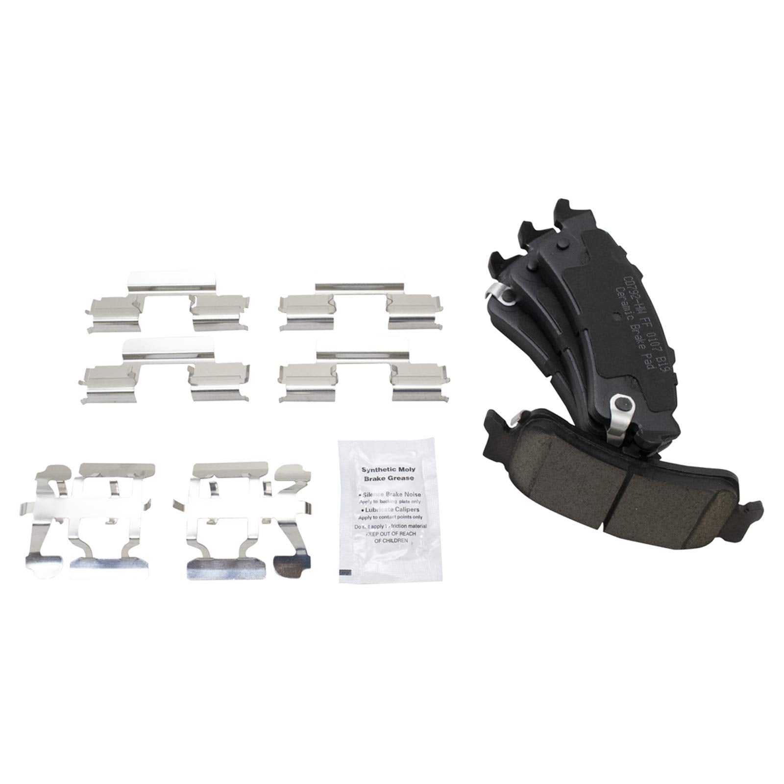 TRQ Rear Posi Ceramic Brake Pad Kit Set for Astro/Avalanche 1500 / Deville/Escalade/Escalade EXT/Safari/Sierra 1500 / Silverado