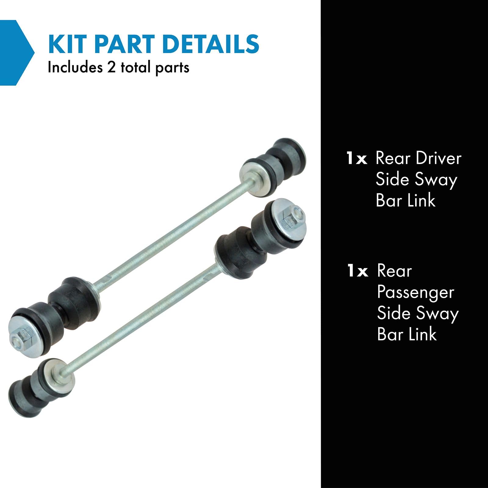 Trq Rear Sway Bar Stabilizer Link Set Compatible With 2008-2017 Buick Enclave 2009-2017 Chevrolet Traverse 2007-2016 Gmc Acadia