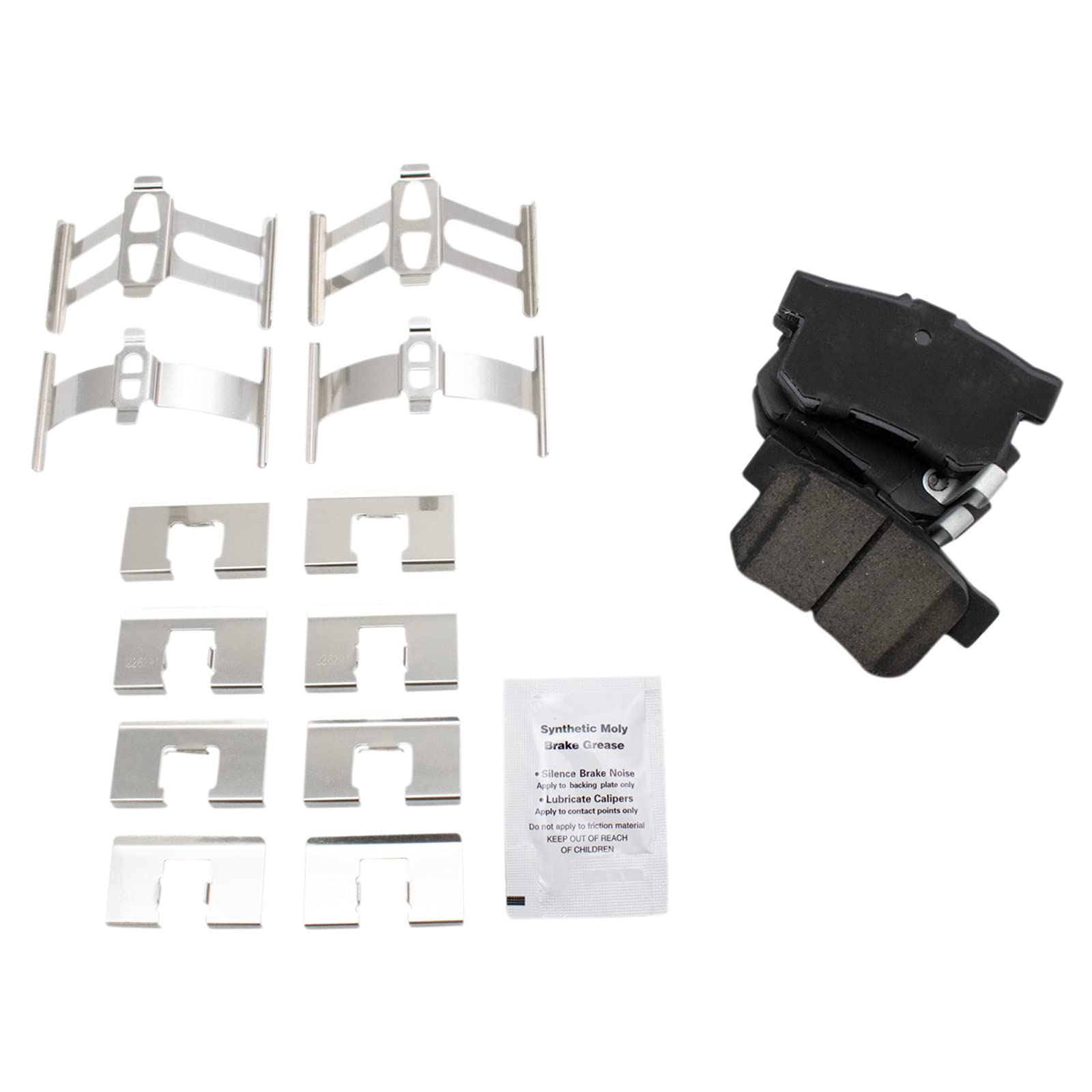 Trq Front And Rear Brake Pad & Rotor Kit Brake Pads Brake Rotor Ceramic Compatible With 1997-2001 Honda Prelude