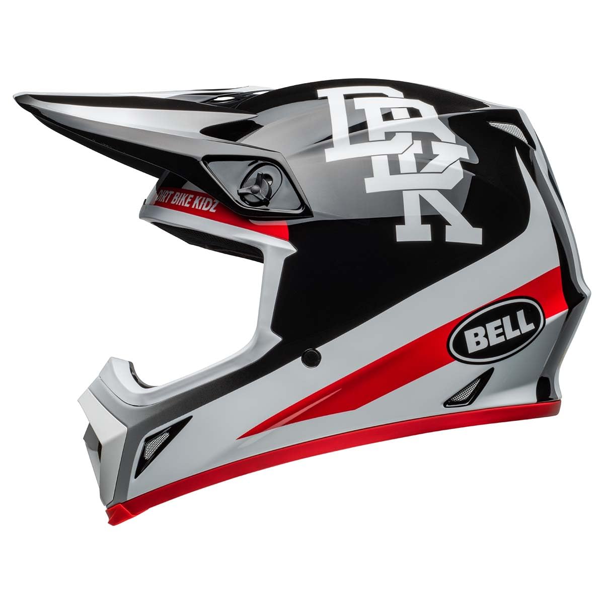 Bell Mx-9 Mips Dirt Helmet (Gloss Twitch Dbk 24 Black/White - Large)