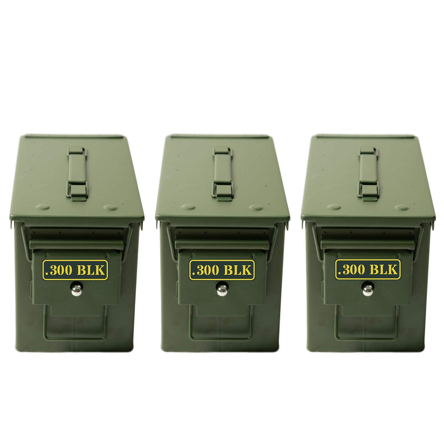 Aolamegs Ammo Can Vinyl Sticker Set Decal Label 9Mm 5.56 7.62 12Ga .22 .223 .308 .300 .380 .45 (20 Pack/.300Blk)