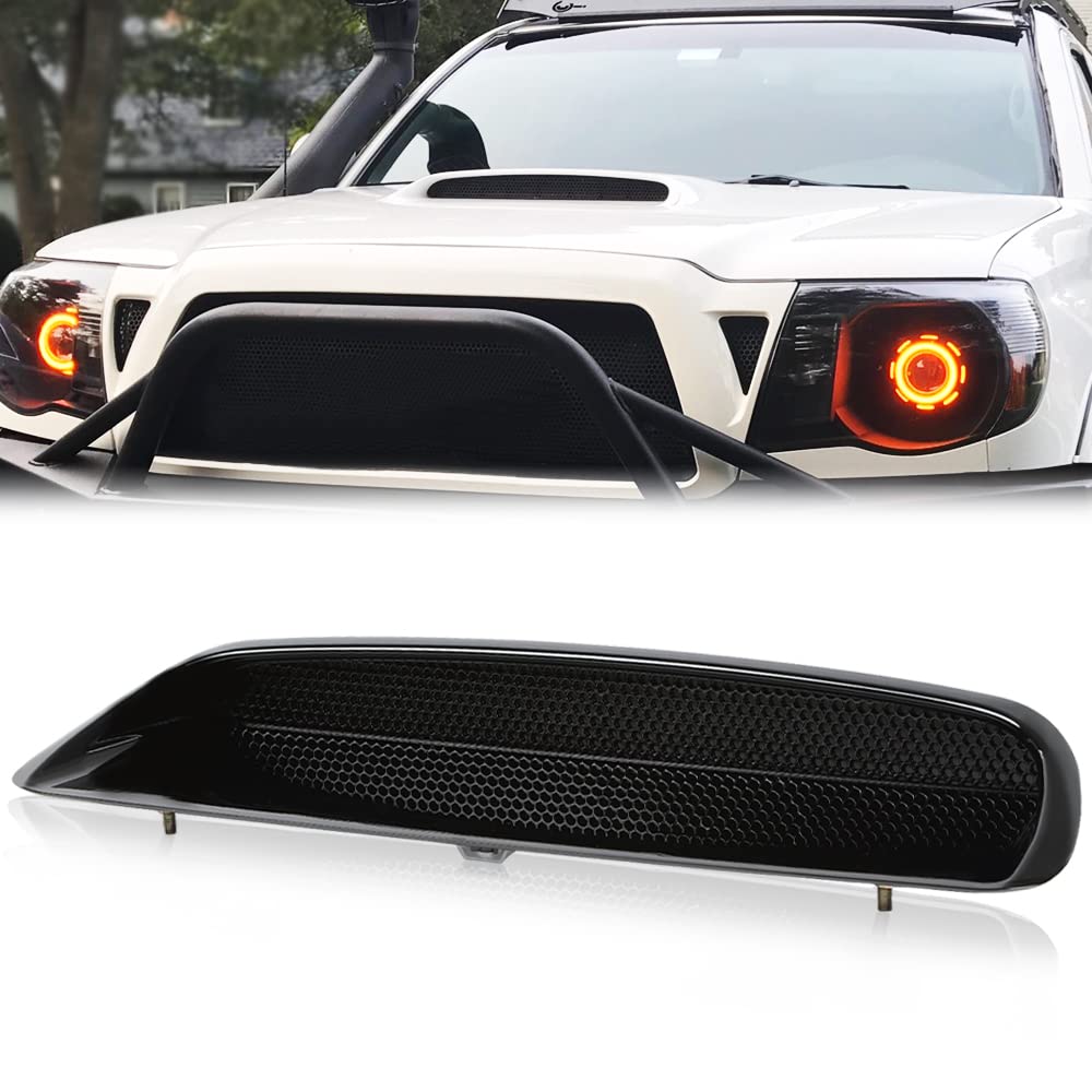 PIT66 Hood Scoop Bulge Kit for Toyota Tacoma 2005-2011, Black Plastic, Model 76181-35050-A1