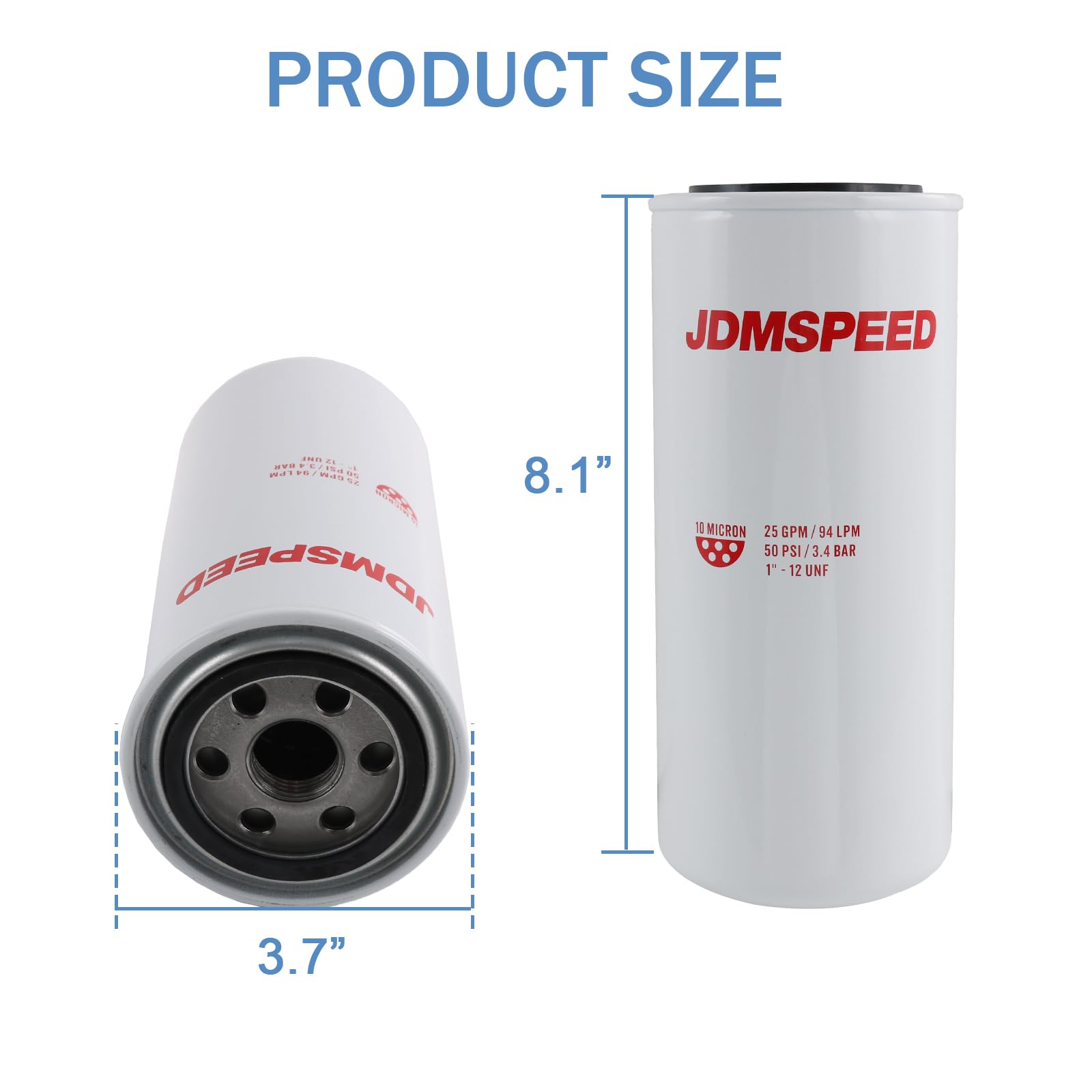 Dicmic F1810Pm0 Fuel Filter Element Spin-On Particulate Replacement For 1200Ktg9075 Filter Head 25 Gpm 1-12 Un 10 Micron Carbon