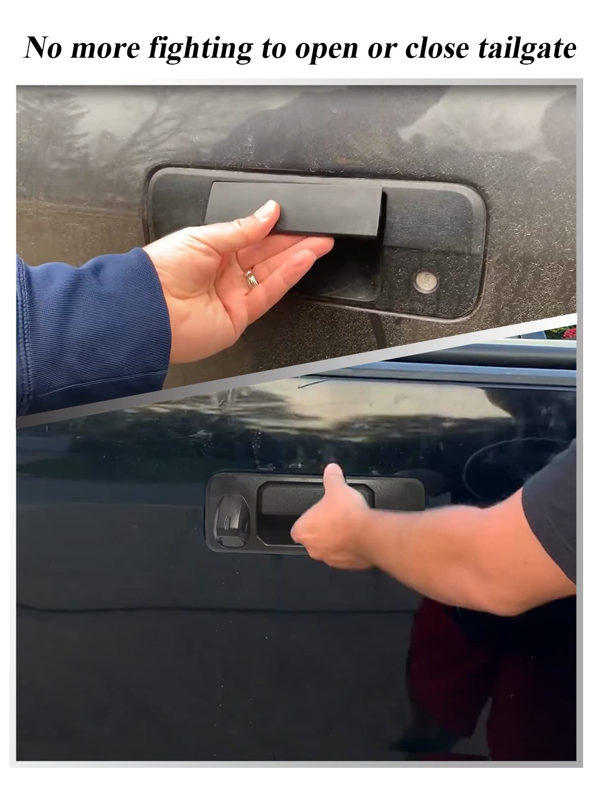 SYOAUTO Tailgate Handle for 2014-2019 Toyota Tundra and 2016-2020 Toyota Tacoma Liftgate Latch Handle with Rear Camera Hole Repl