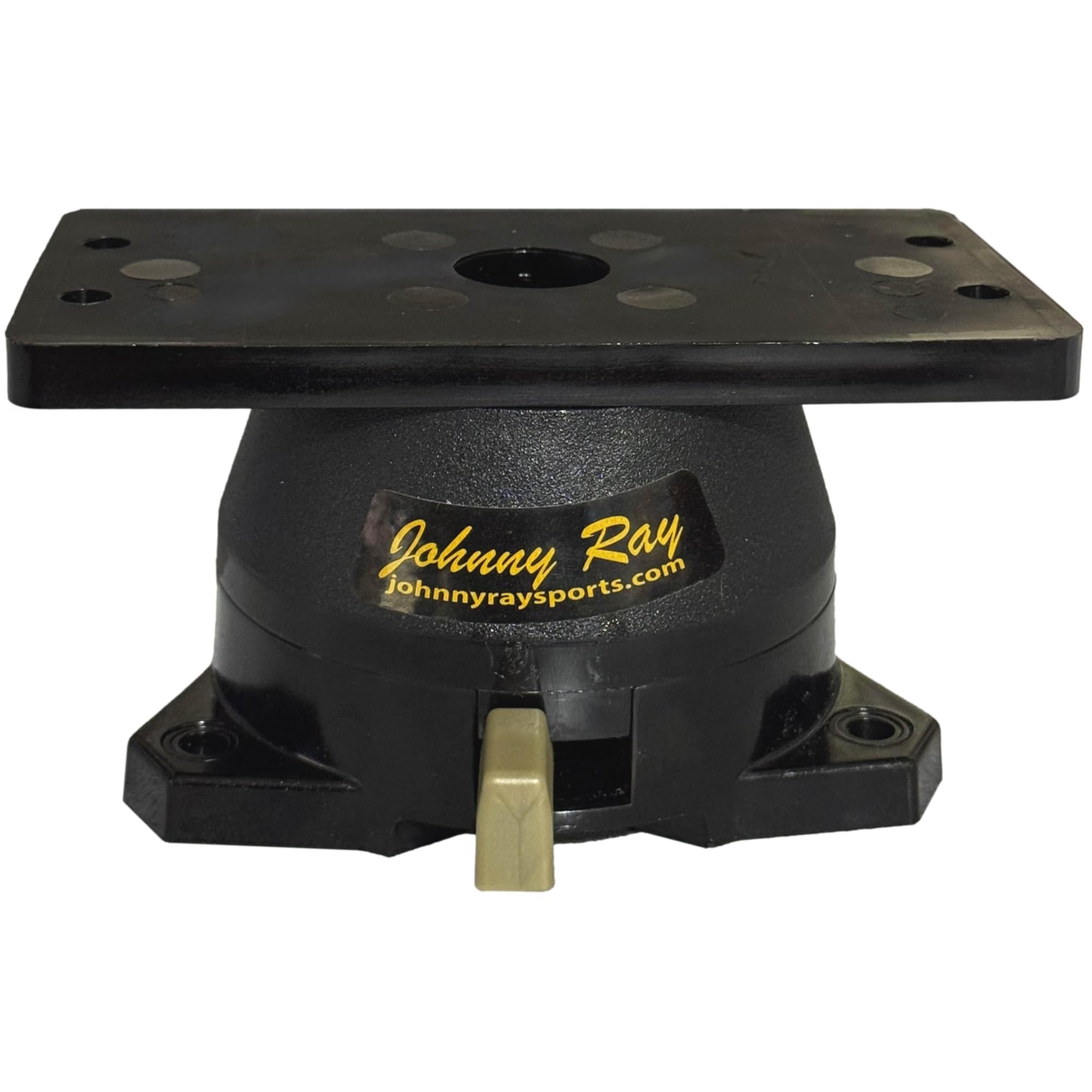 Johnny Ray Jr-207 Marine 1.25 By 5.5-Inches Top Lever Release Portable Sonar Swivel Mount, Black Finish