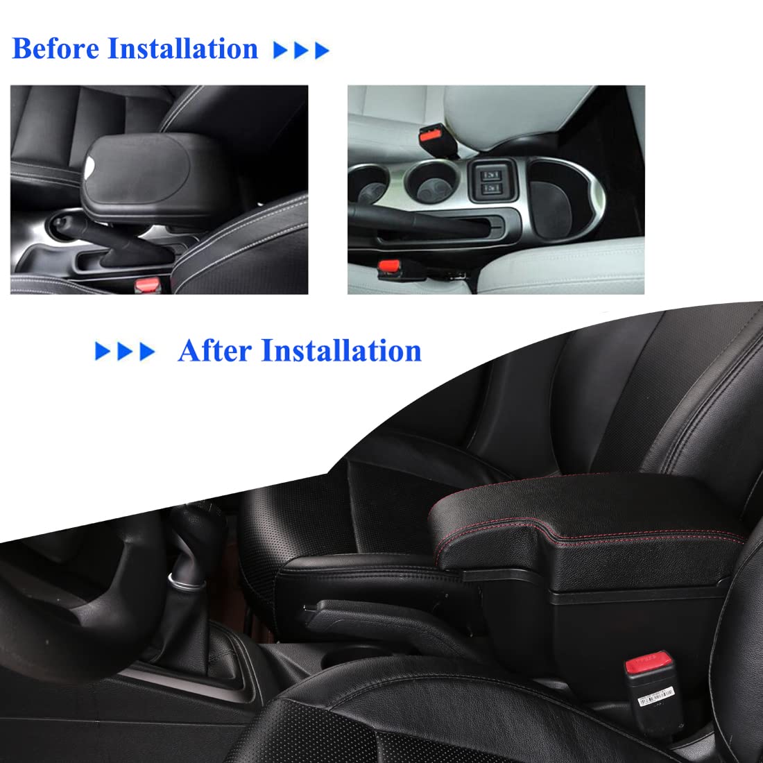 Hrchcg For Nissan Juke Consoles Armrest Box Double Layer Storage With 3 Usb Port
