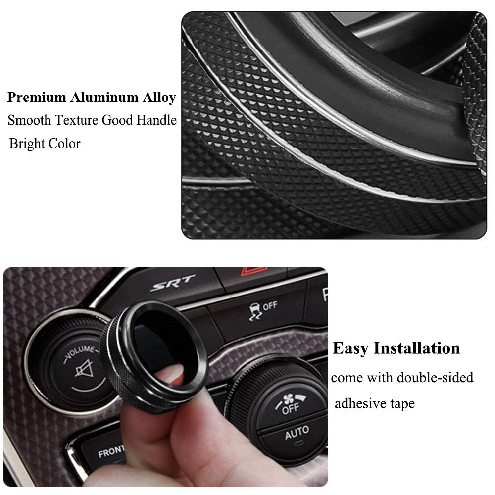 Ac Air Conditioner Volume Tune Knob Button Cover For Dodge Ram 1500 2500 3500 2013-2018 For Dodge Challenger Charger Durango Jou