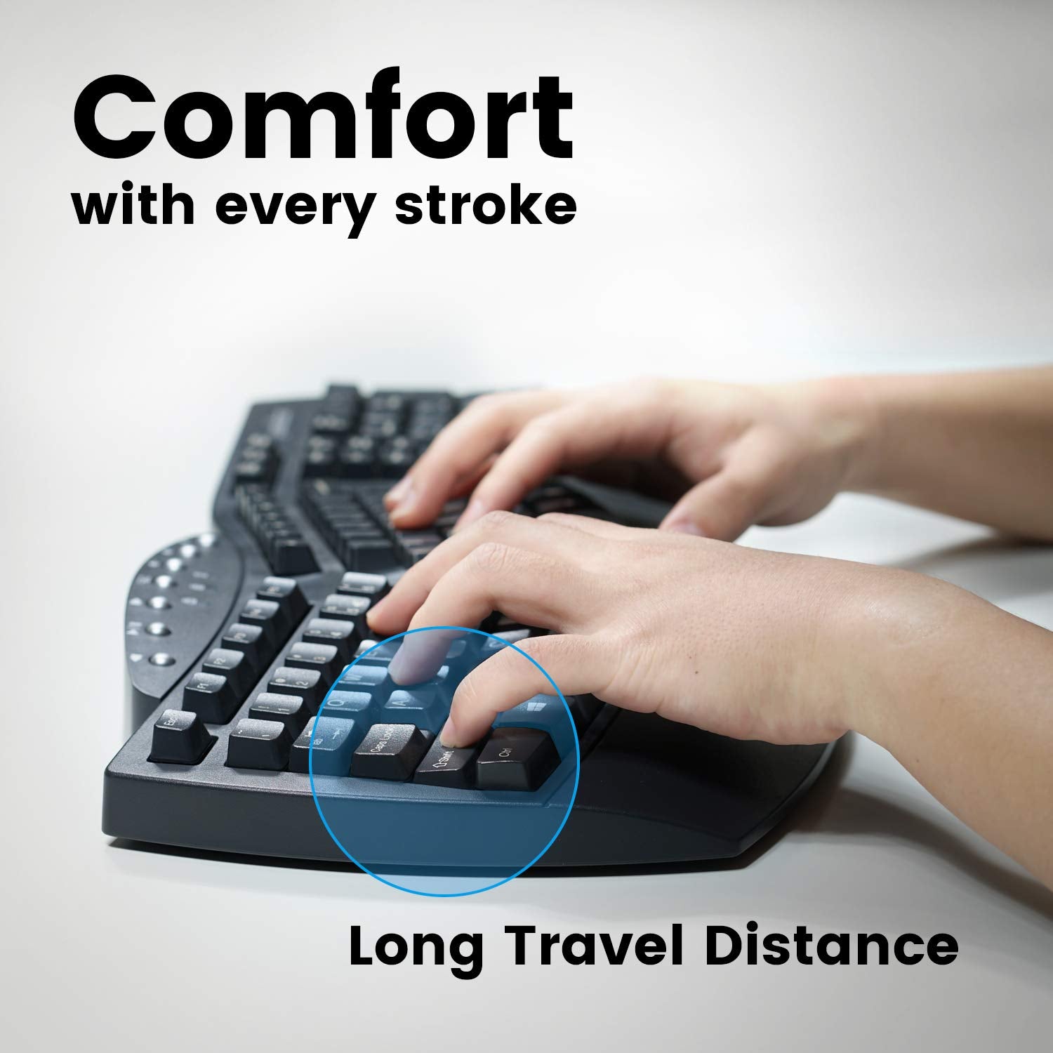 Perixx Periboard-612B Wireless Ergonomic Split Keyboard With Dual Mode 2.4G And Bluetooth Feature, Compatible With Windows 10 An