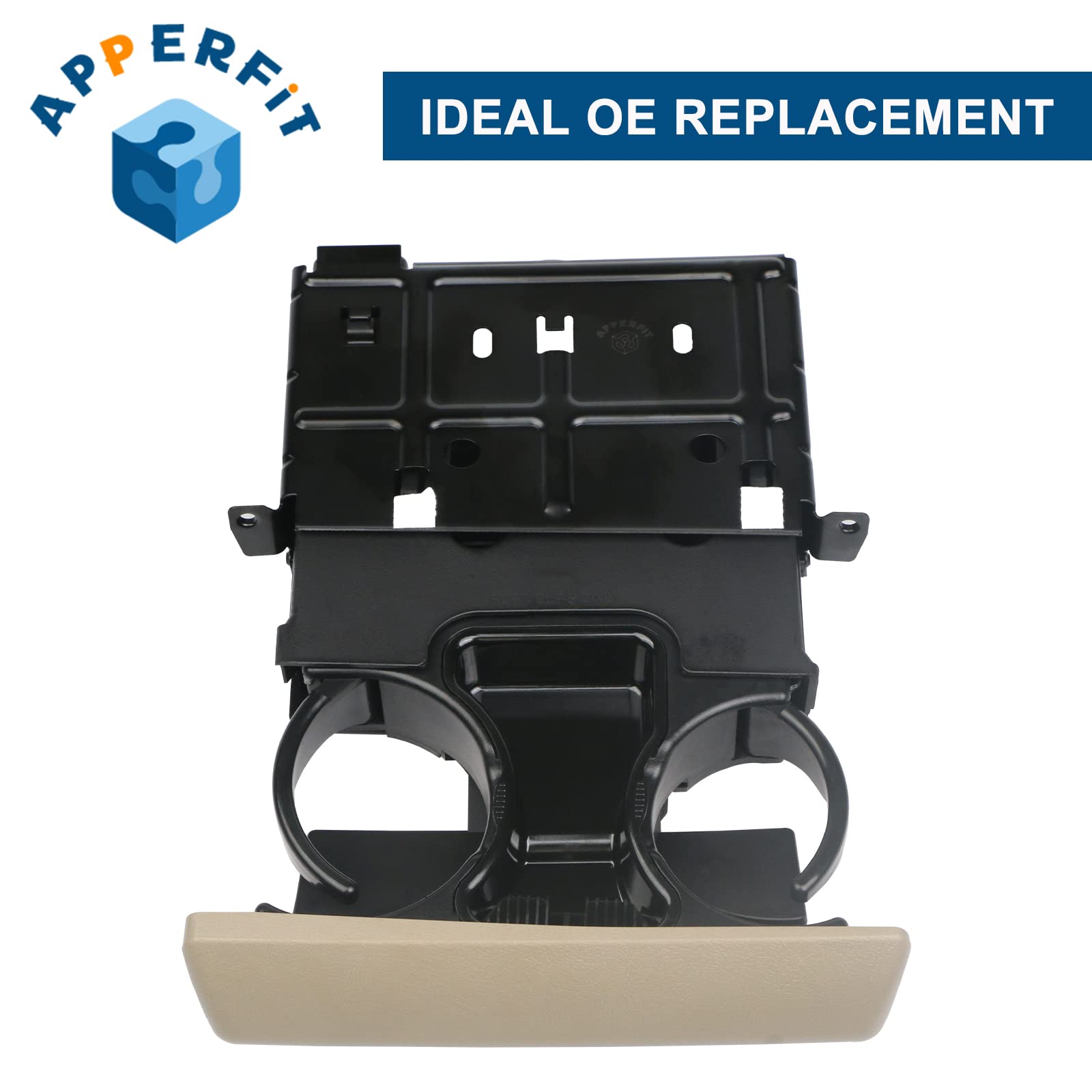 APPERFiT Dash Cup Holder Replacement for 2005-2007 Ford Super Duty Tan CP006