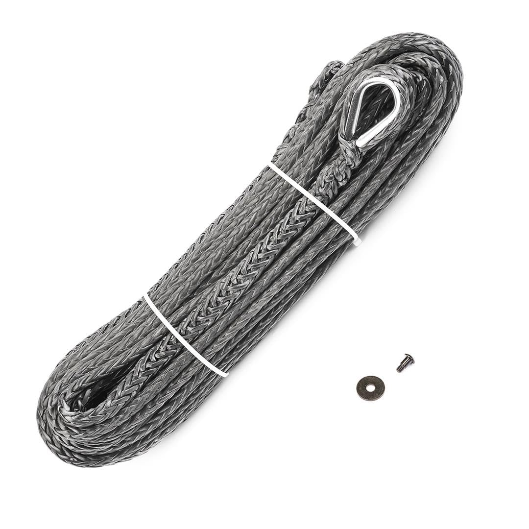 WARN 104232 Service Part - Synthetic Winch Rope Replacement, Fits: VR EVO Winches - 3/8 x 90, Black
