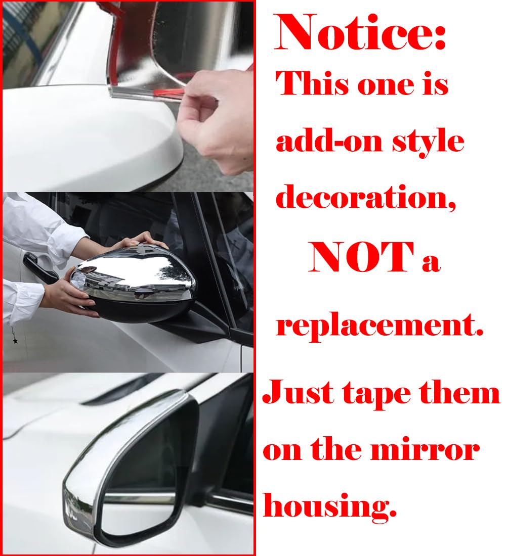 2Pcs Chrome Abs Side Door Full Mirror Covers For 08 09 10 11 12 13 14 15 16 Ford F250 F350 F450 Super Duty