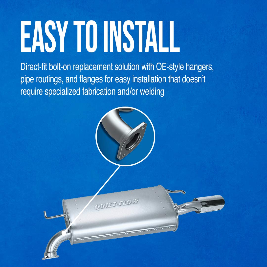 Walker Quiet-Flow Ss 21406 Direct Fit Exhaust Muffler 3 Inlet (Id) 3 Outlet (Id) For Ford F-250 Super Duty