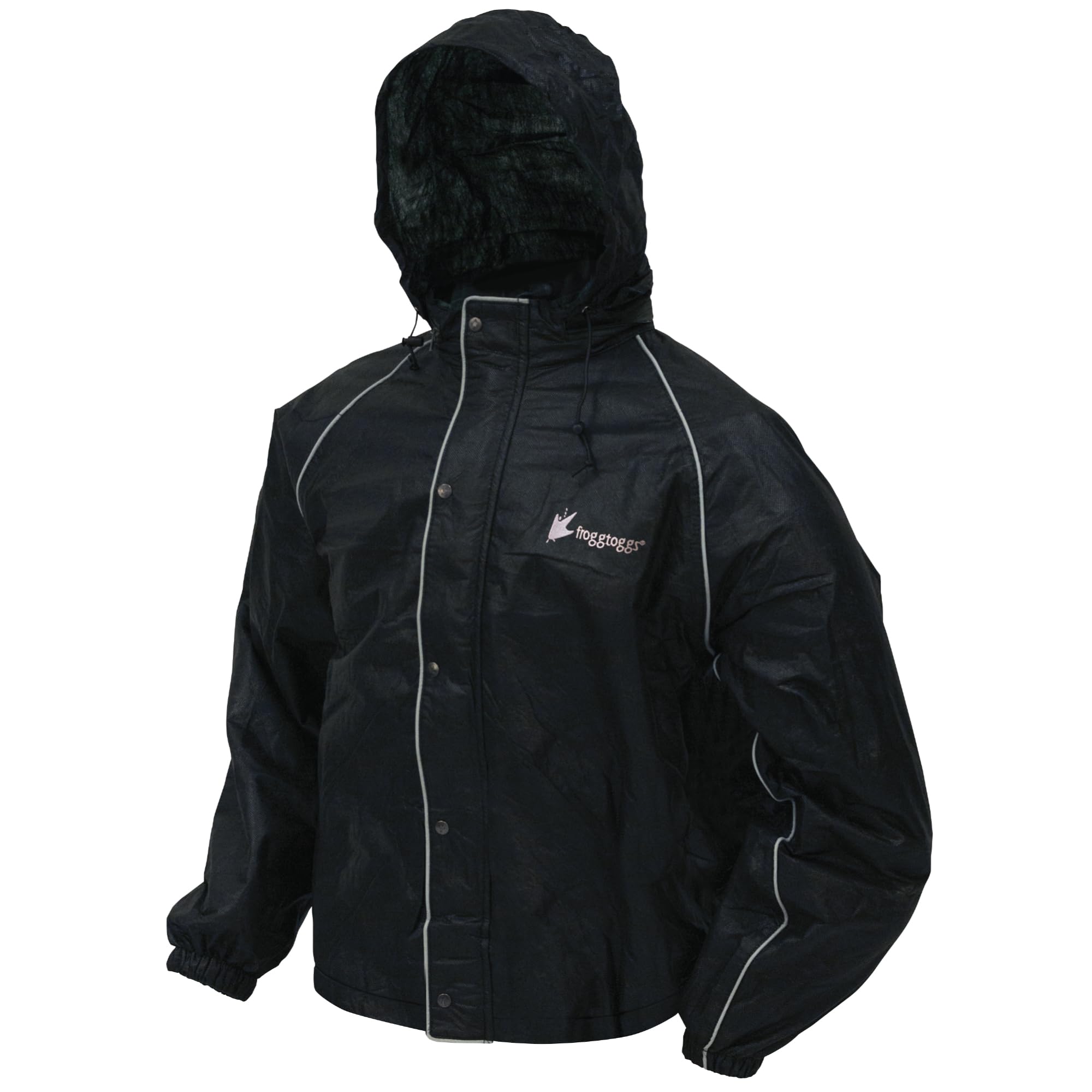 Frogg Toggs Men'S Road Toad Frogg Eyzz Reflective Motorcycle Waterproof Rain Jacket Black Xx-Large