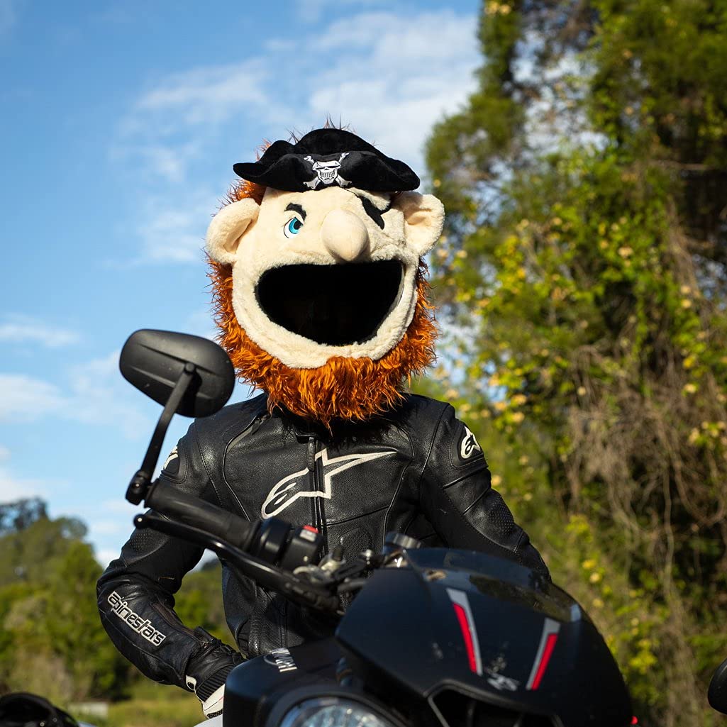Moto Loot Motorcycle Helmet Cover - Fun Pirate Design, One Size, ABS Material