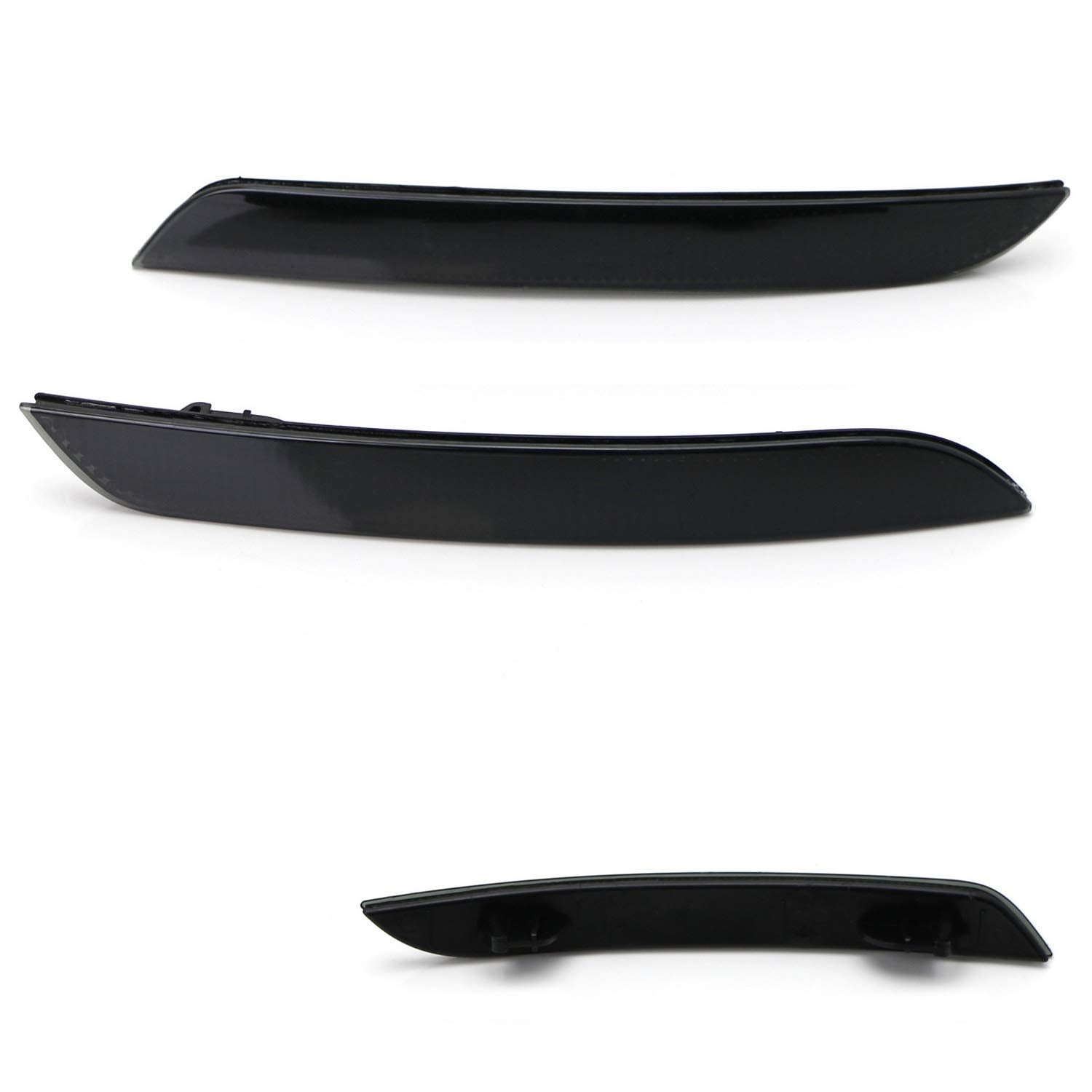 iJDMTOY Smoked Lens Rear Bumper Reflector Lenses for 2013-2015 BMW F30 F31 F32 F33, OE-Spec LH RH Assembly
