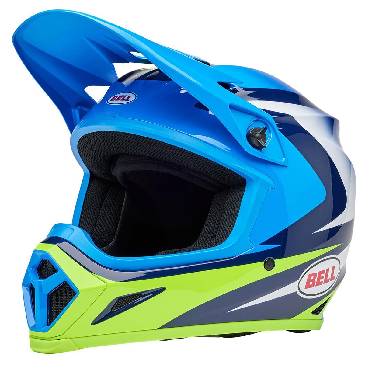 Bell Mx-9 Mips Dirt Helmet (Gloss Jackal Blue/Hi-Viz Yellow - 2X-Large)