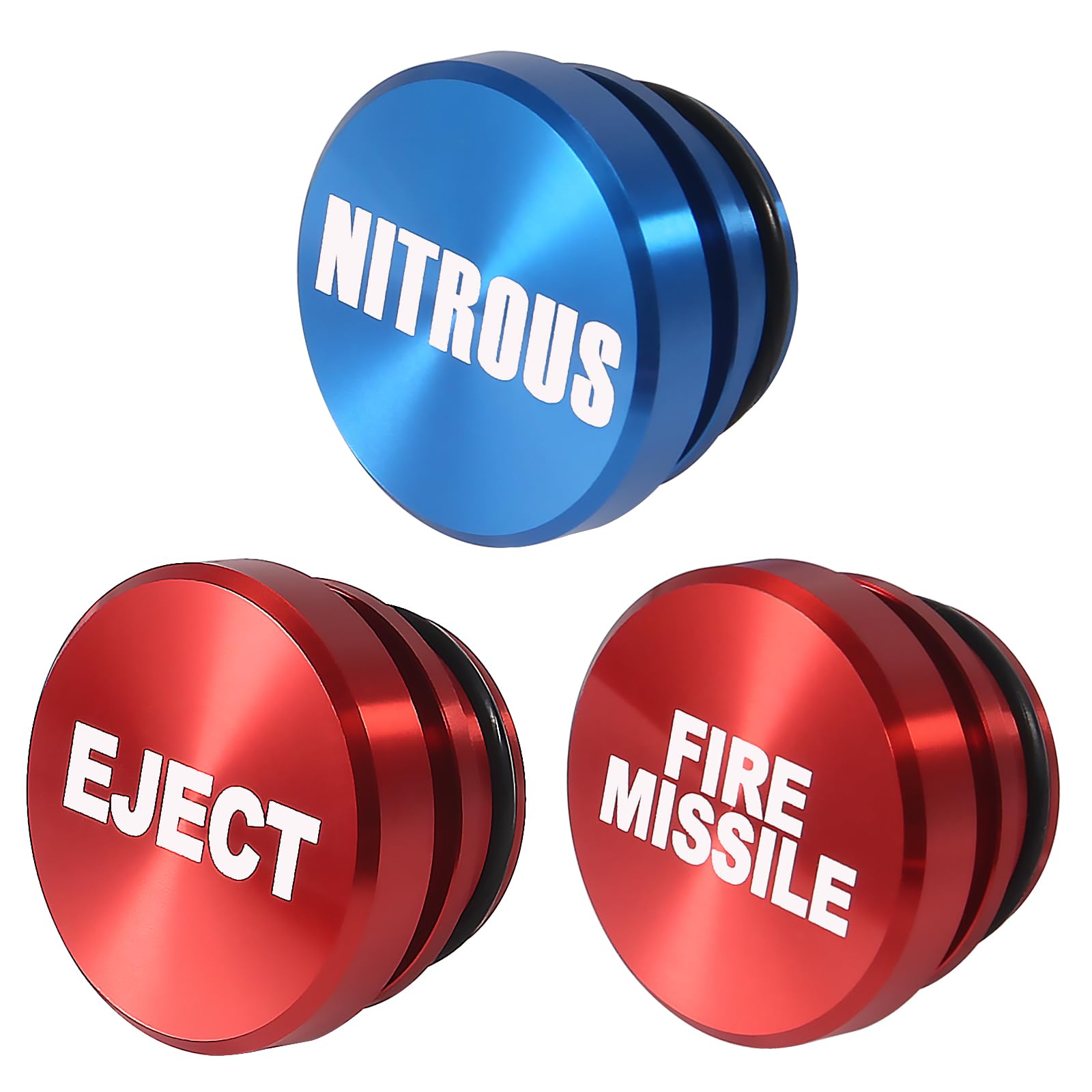 Melife 3 Pcs Cigarette Lighter Plug Cover Dustproof Waterproof Socket Cover Cap Replacement, 12 Volt Aluminum Button Fits Most A