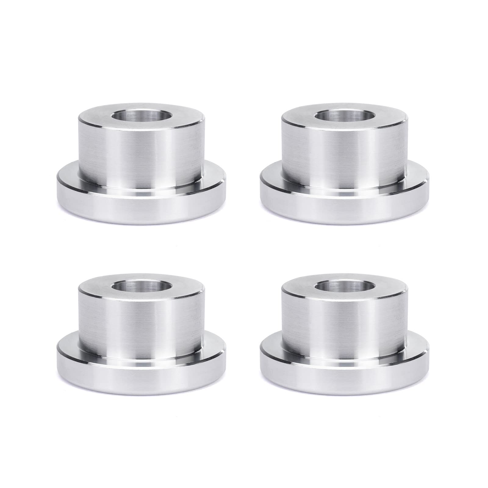 Tonrycue Solid Billet Handlebar Riser Bushings For Harley Softail Dyna Sportster Fxr Fx 1984-2016 (Silver)