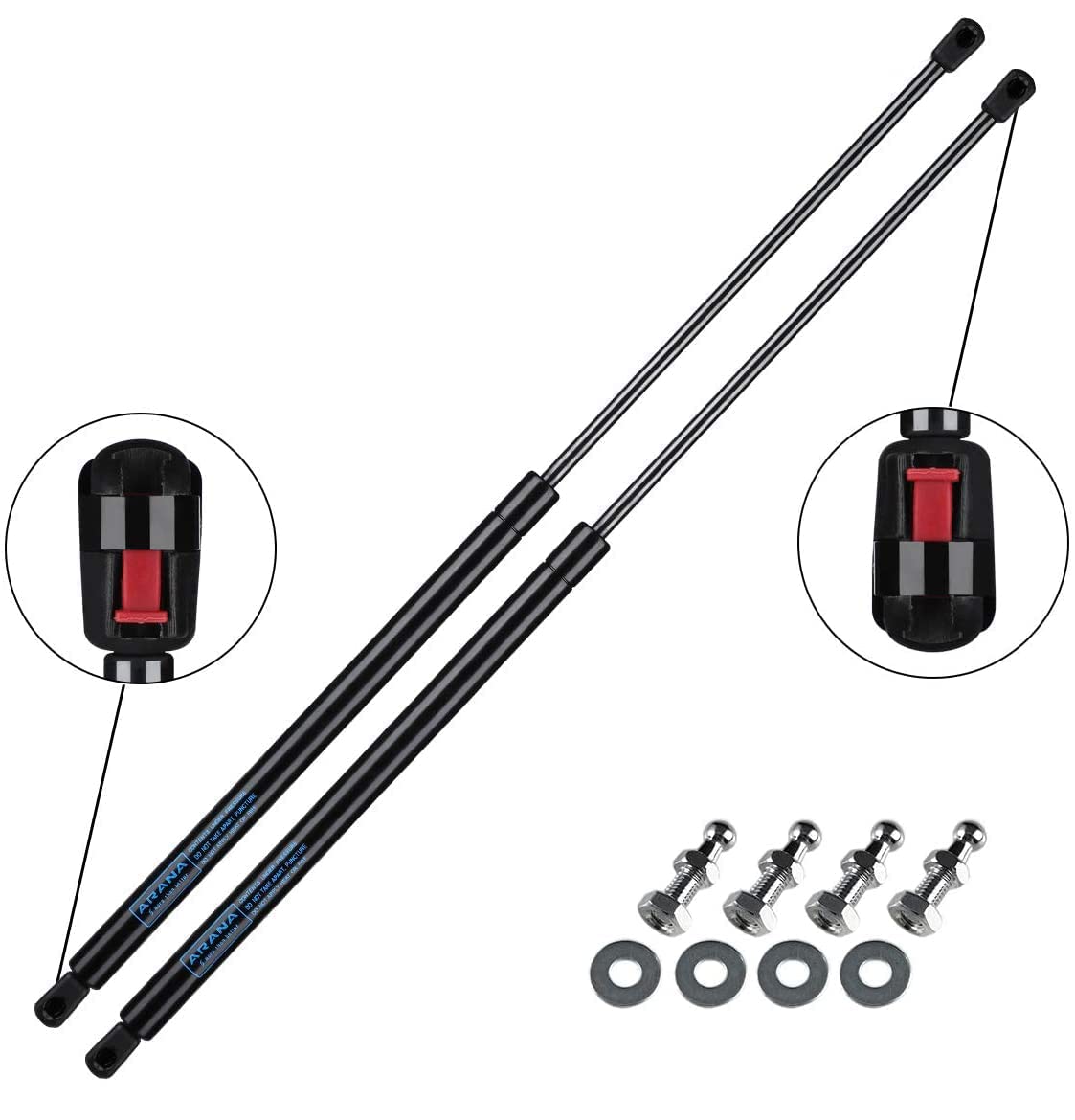 ARANA Gas Struts Lift Supports for Undercover Tonneau Cover - 27 Inch, Nylon, 45 lbs, 2-Pcs Set