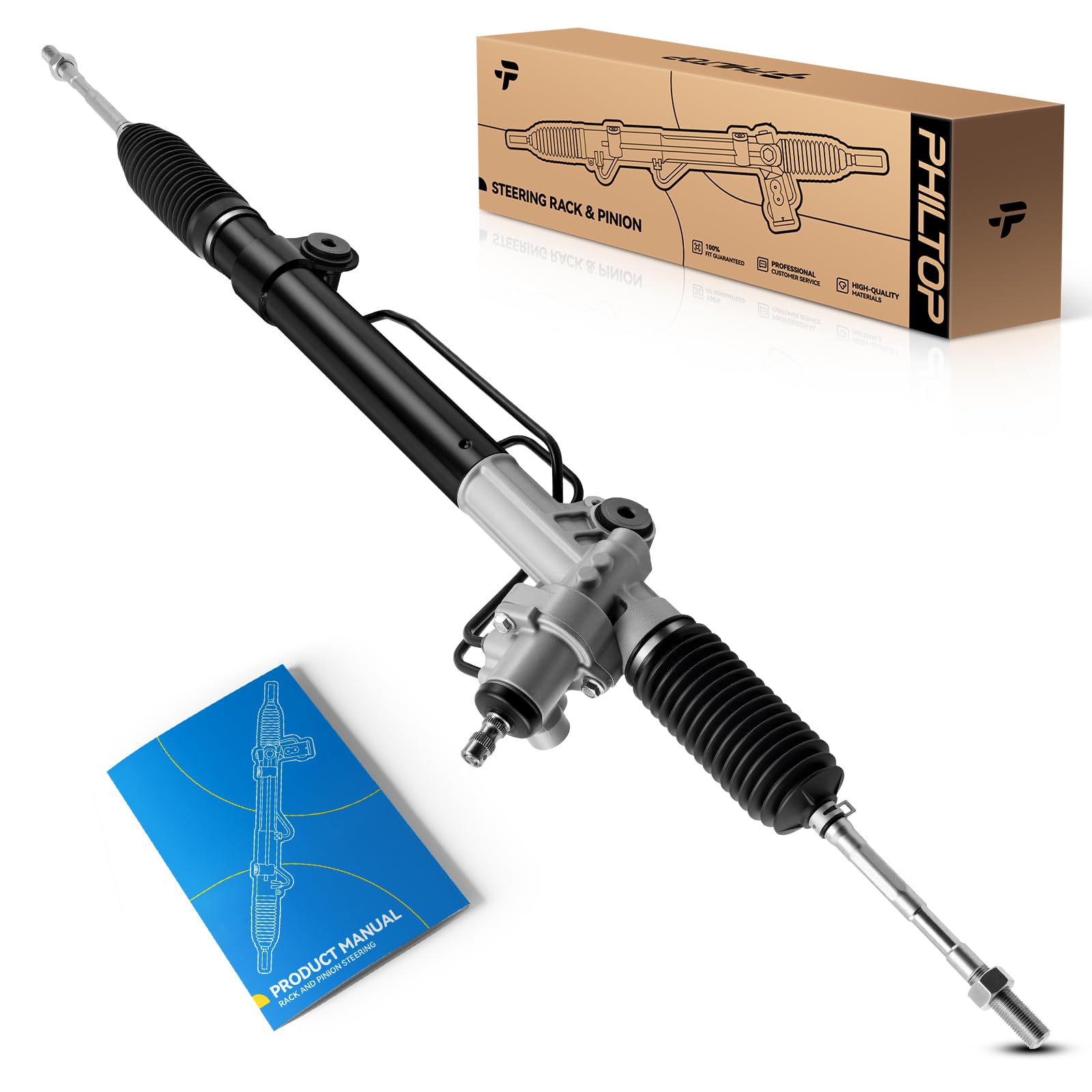 PHILTOP Power Steering Rack and Pinion Compatible with Toyota Tacoma 2005-2014 2.7L RWD, Tacoma 2005-2013 4.0L All Models, Hydra