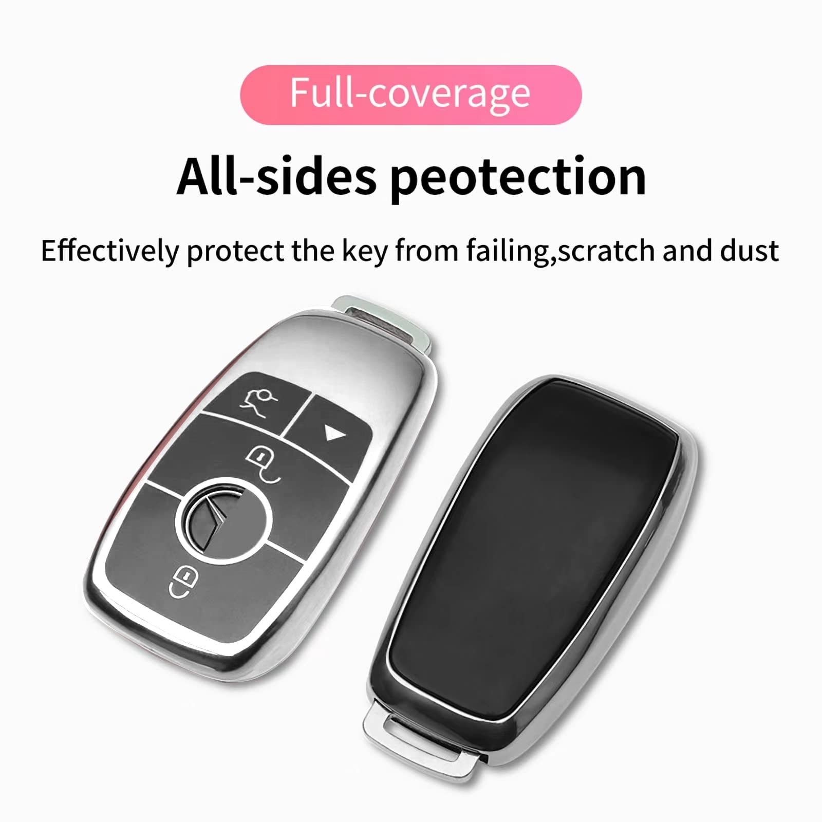 Creativity Suitable For Mercedes Benz Keys Case. The Advanced Soft Tpu Key Box Is Compatible With Cls Cla Gla Amg A C E S G Glc