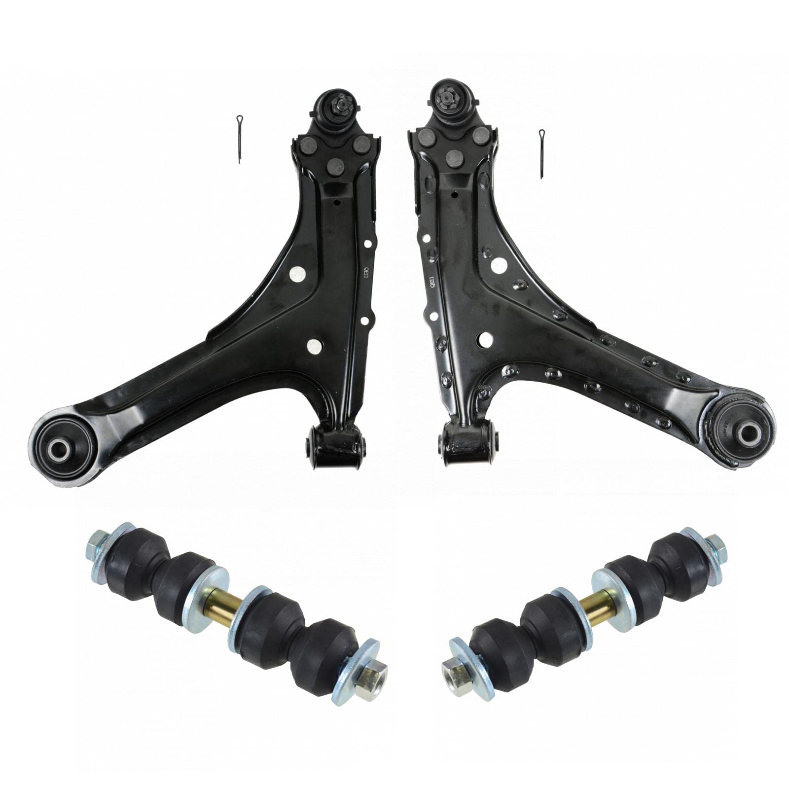 Trq Front Suspension Kit Control Arm With Ball Joint Sway Bar Stabilizer Link Compatible With 1995-2005 Chevrolet Cavalier Ponti