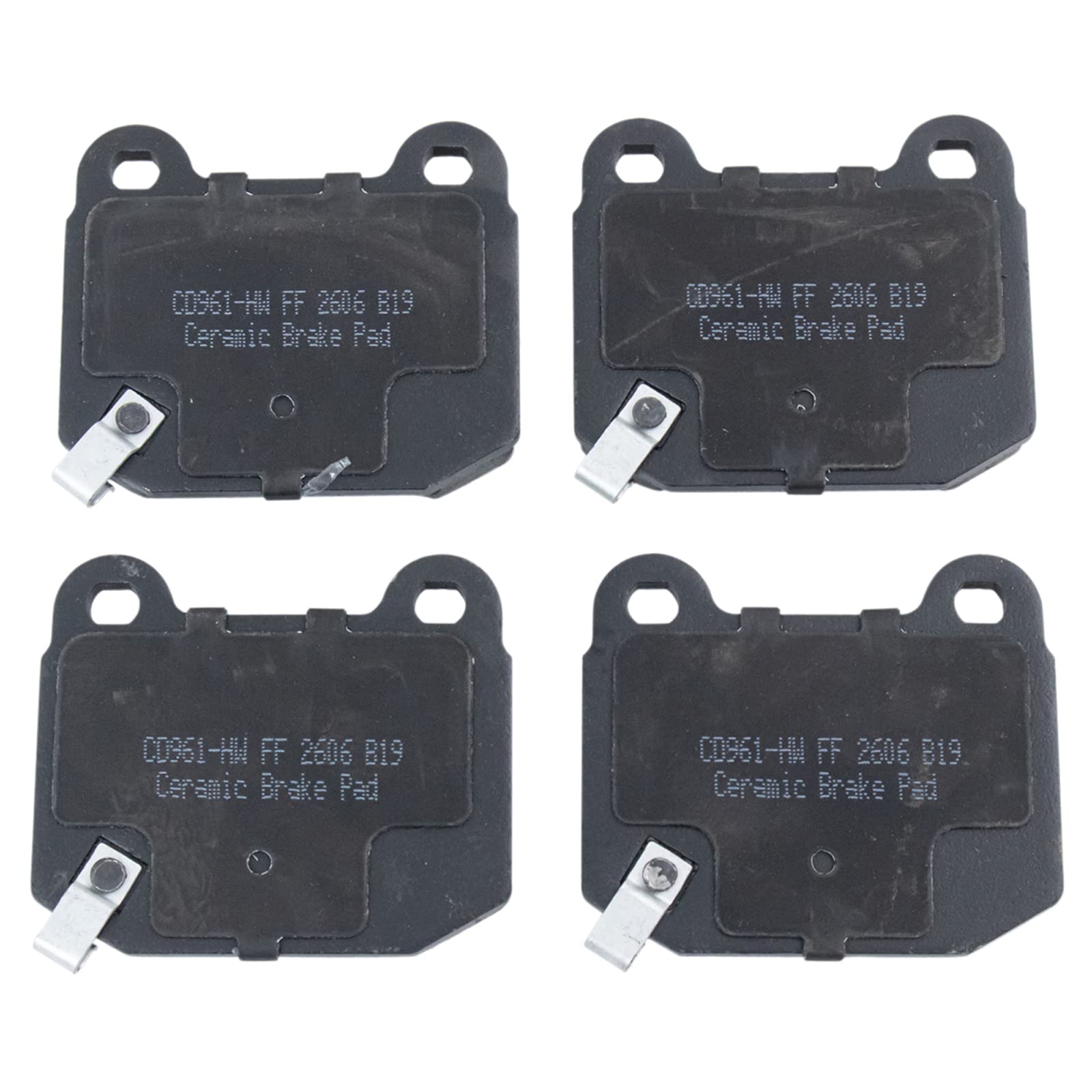 TRQ Rear Brake Pads Ceramic Compatible with 2003-2004 INFINITI G35 2003-2006 Mitsubishi Lancer 2003-2009 Nissan 350Z 2004-2014 S